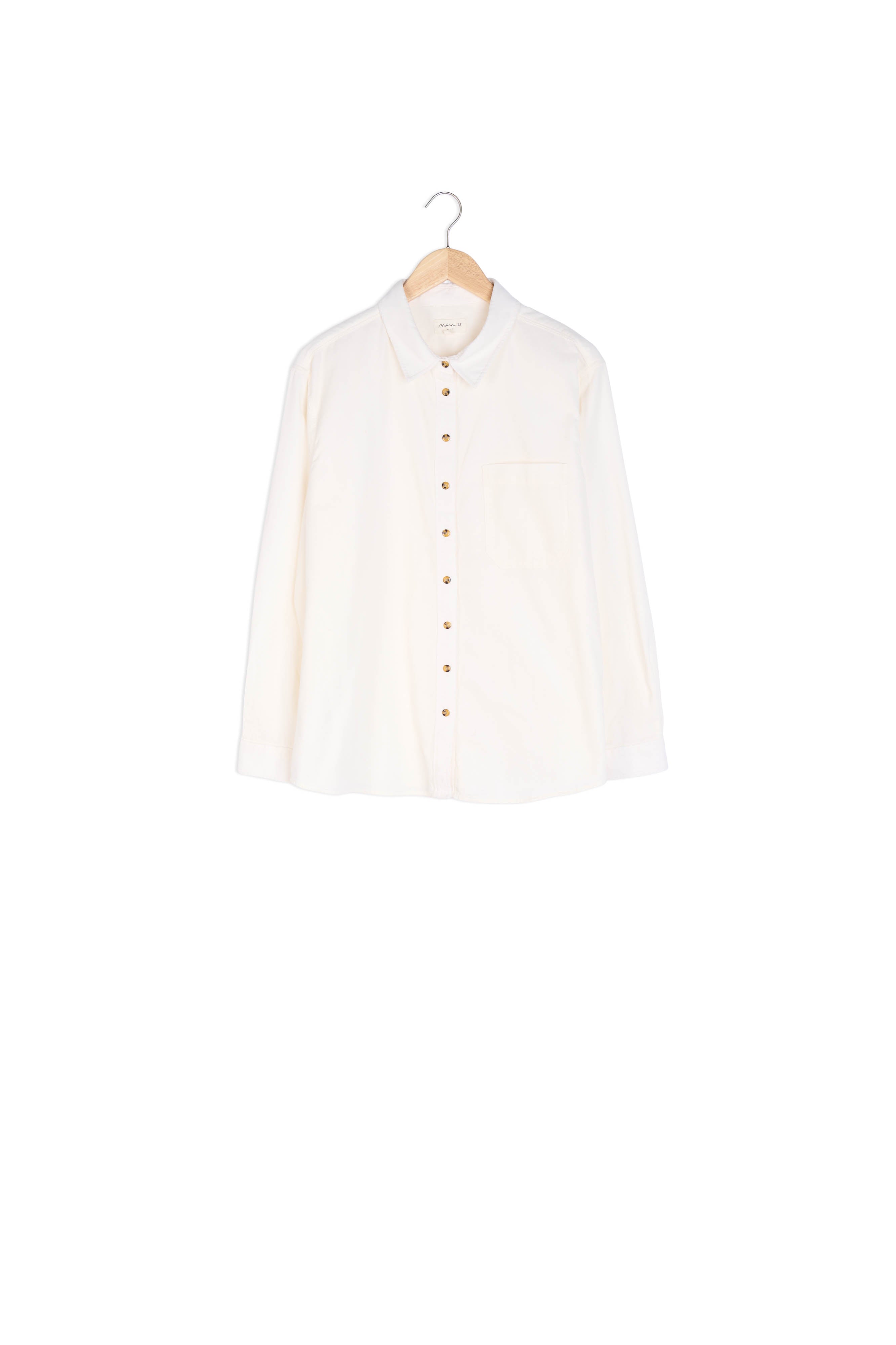 Chemise en velours écru Chiame Faume - seconde main