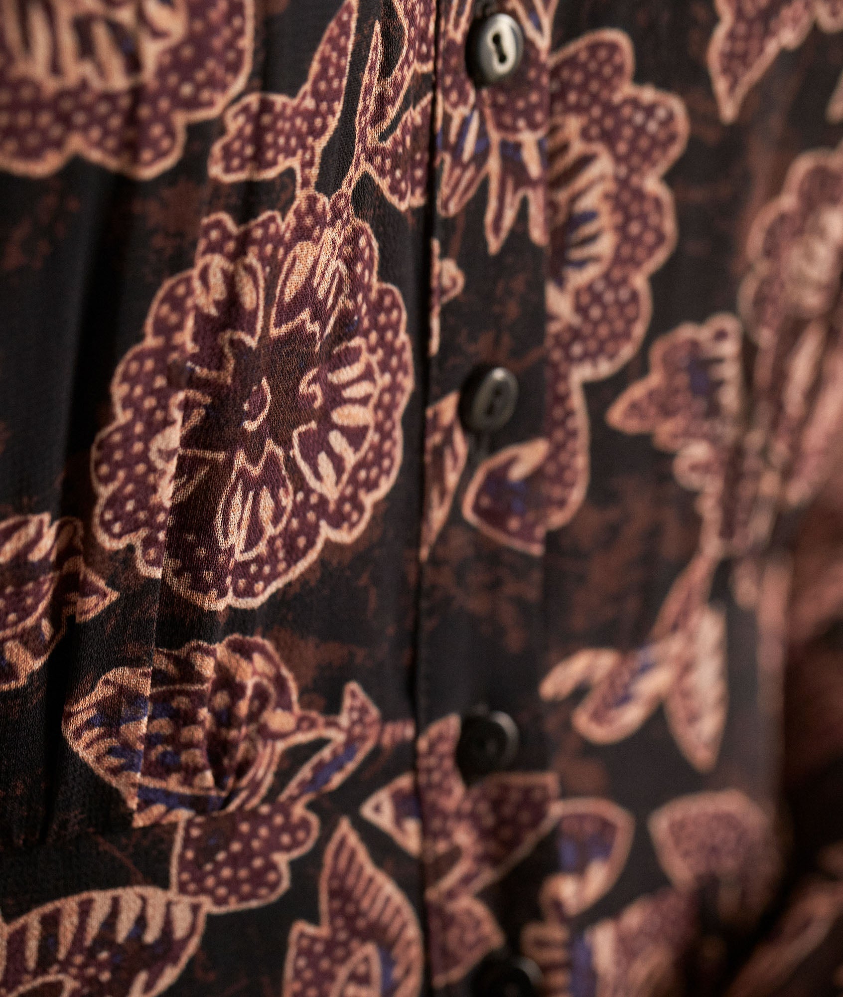 Robe longue imprimée prune Carola Faume - seconde main