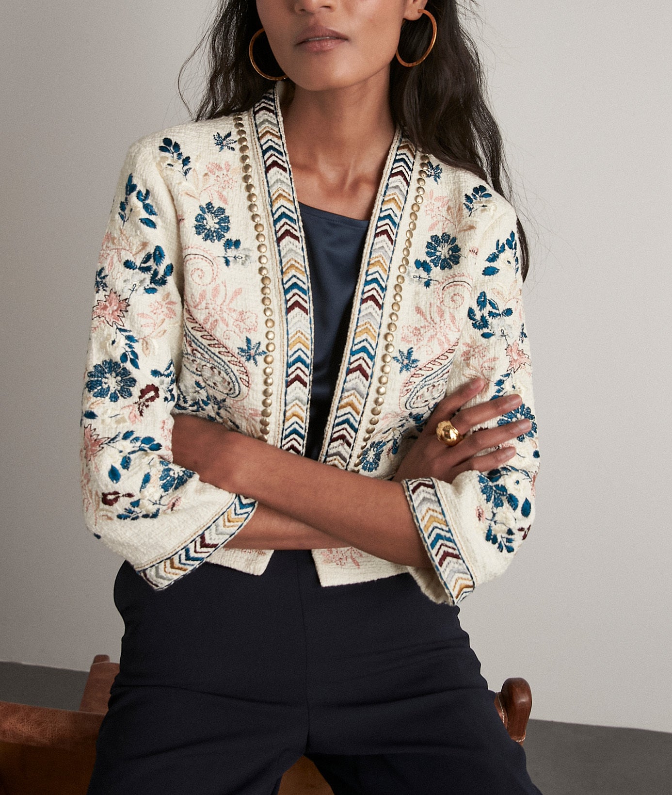 Veste brodé à la main Dora Faume - seconde main