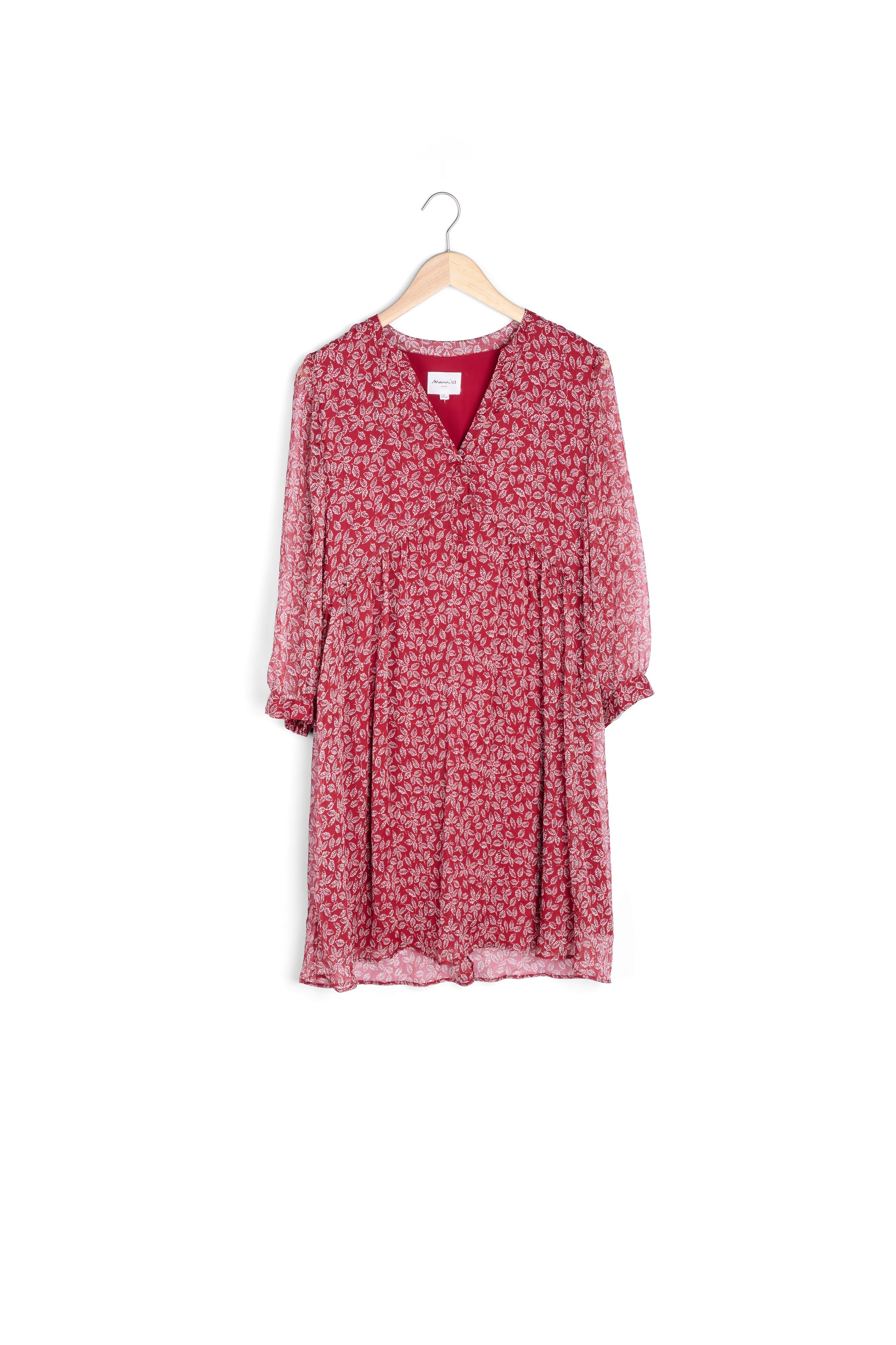 Robe rouge imprimé fleuri Calypso Faume - seconde main