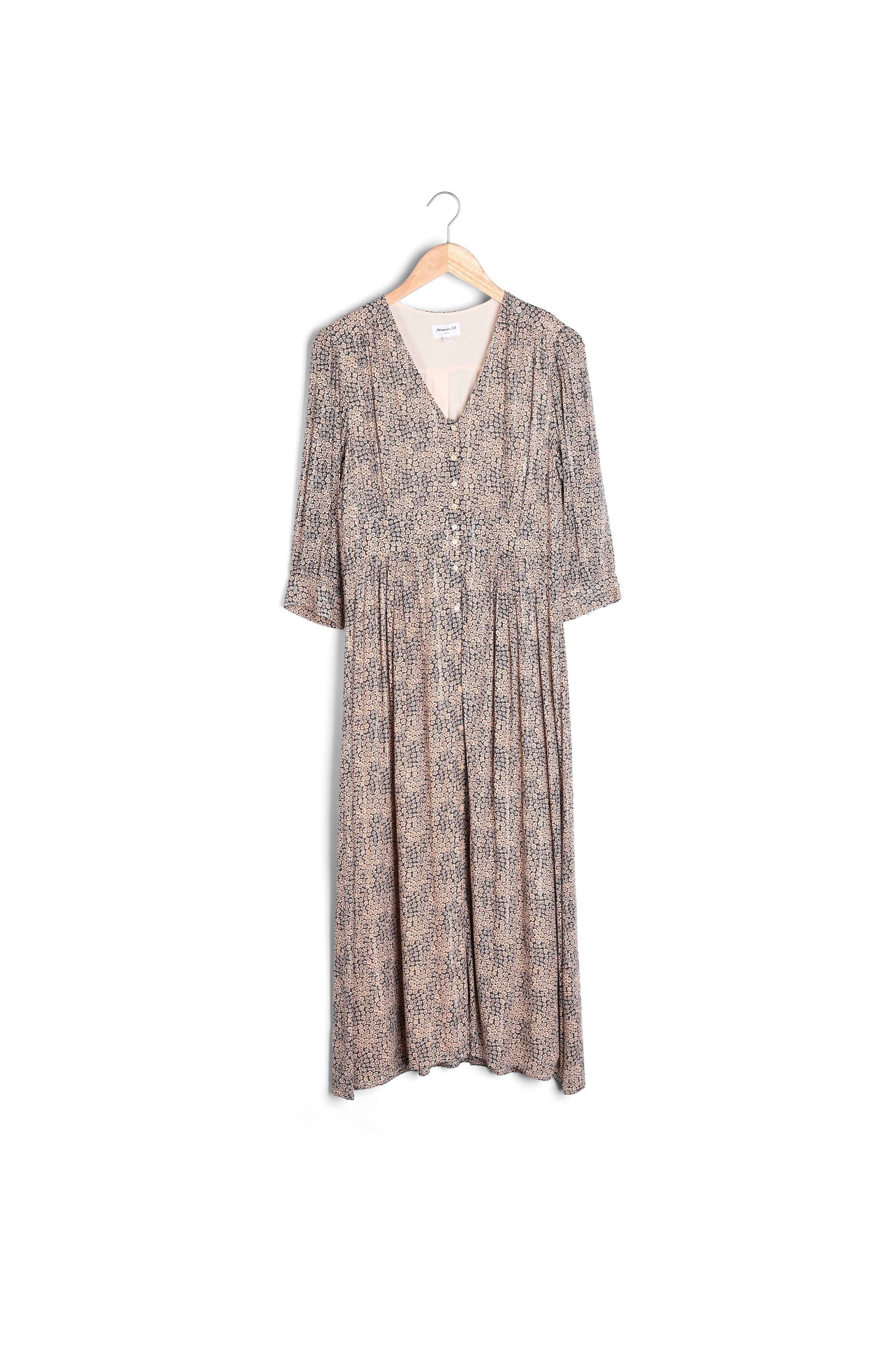 Robe longue imprimée beige Horma Faume - seconde main