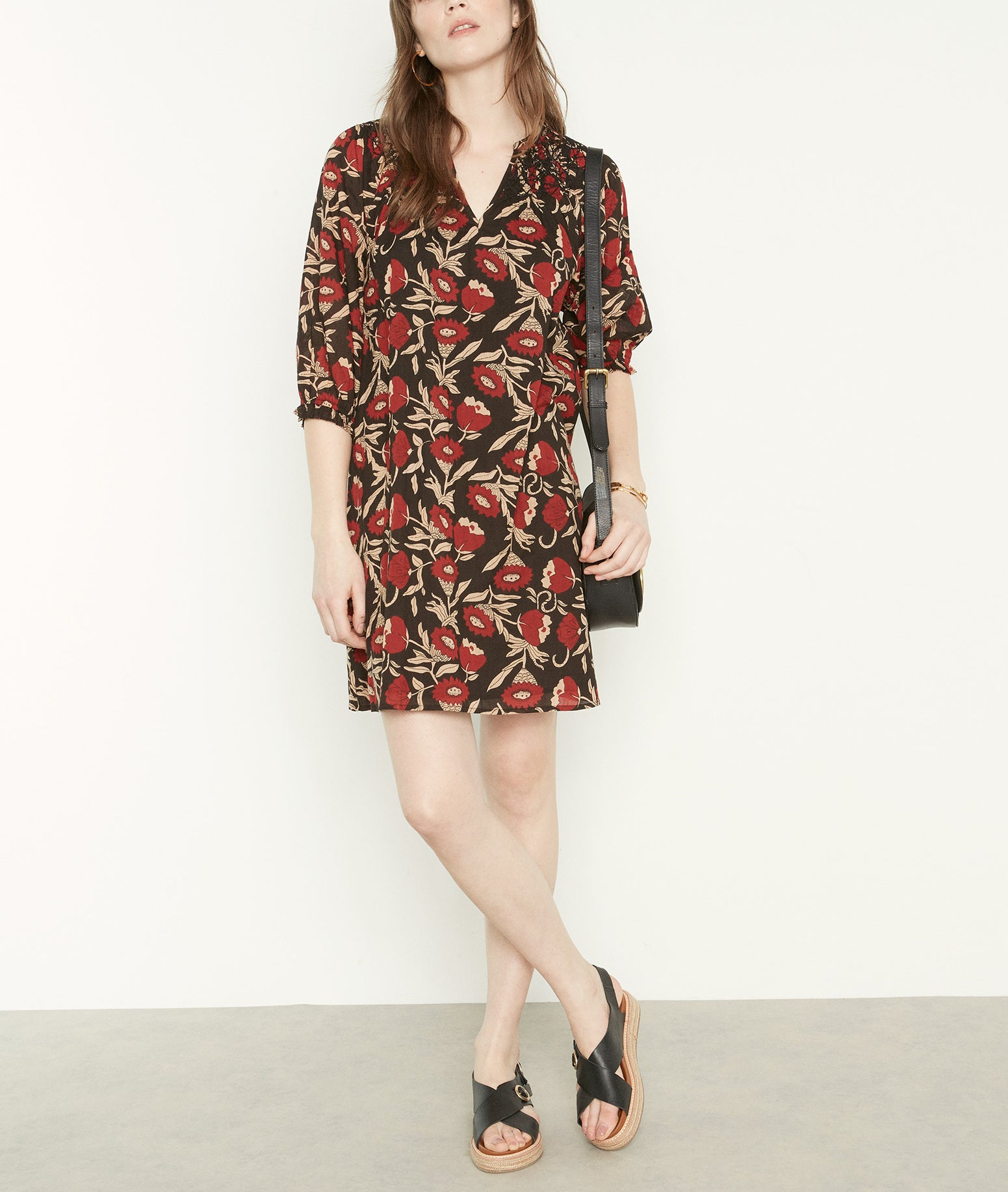 Robe courte en coton noir Nibellule Faume - seconde main