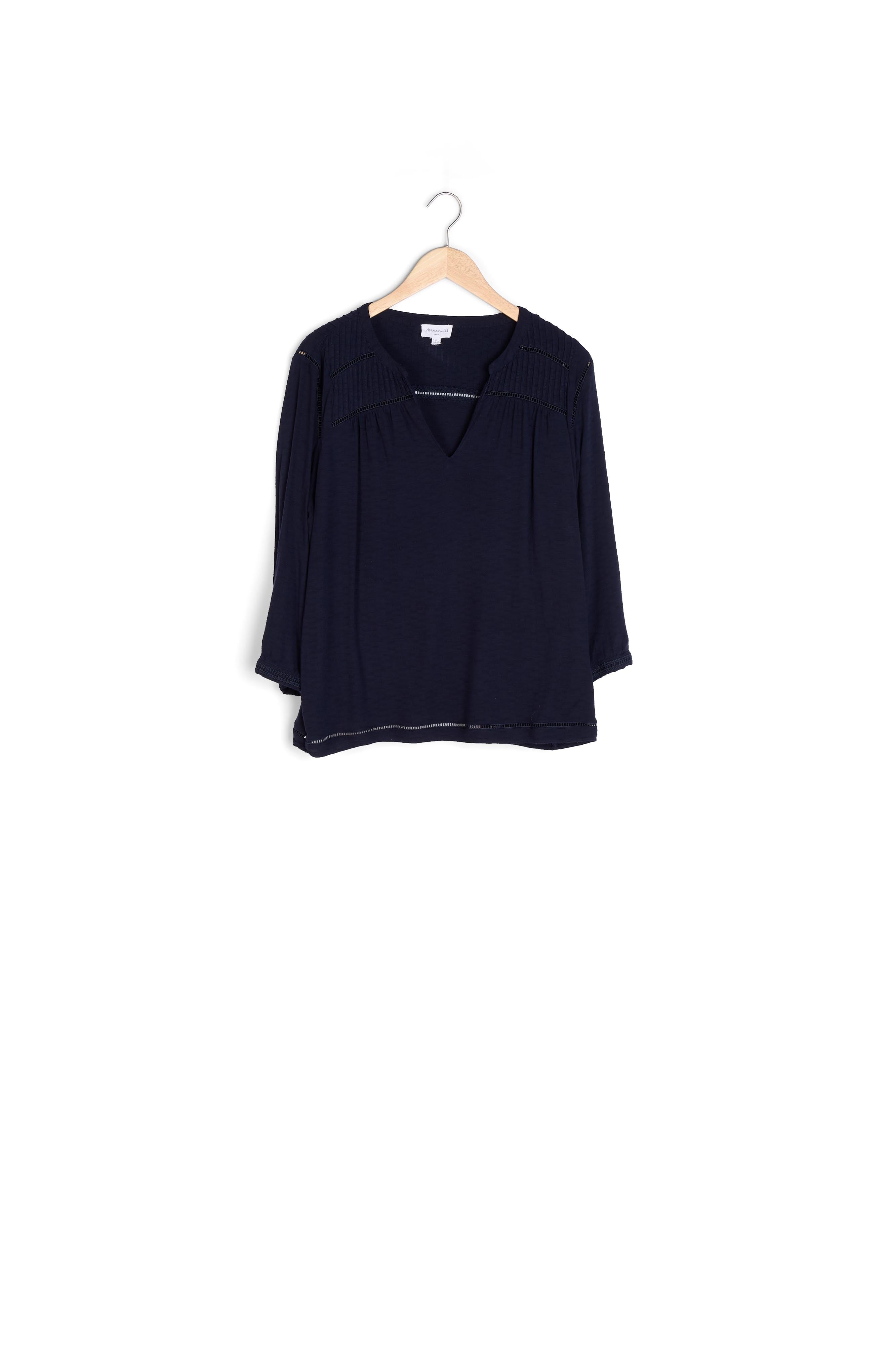 Blouse marine en dentelle Maureen Faume - seconde main