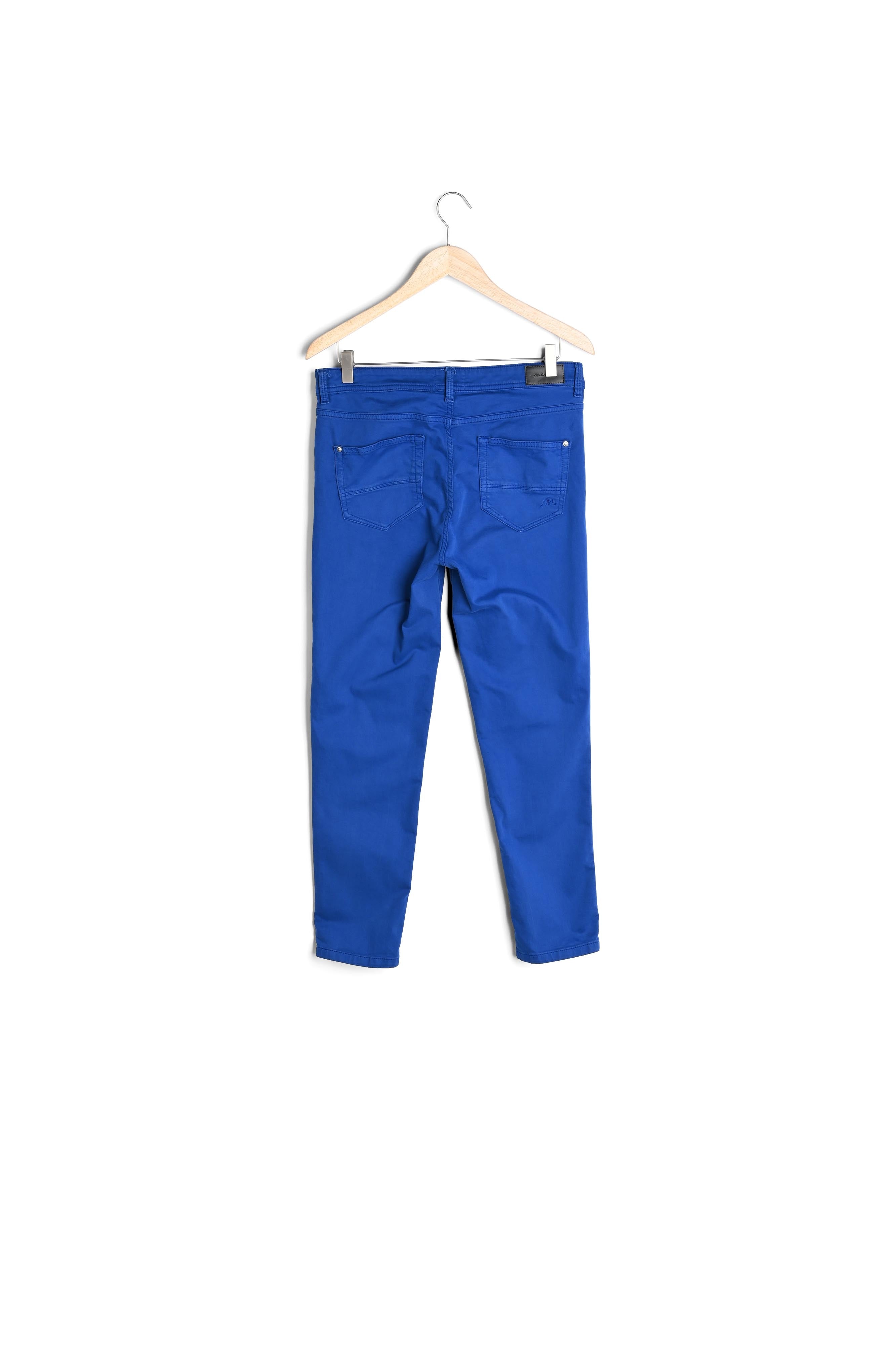 L'Iconique : slim satin de coton bleu roi Sultan  Faume - seconde main