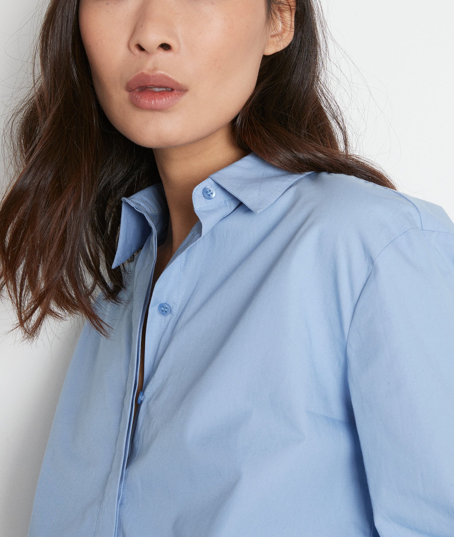 Chemise impeccable en coton bleu ciel Esmeralda Faume - seconde main