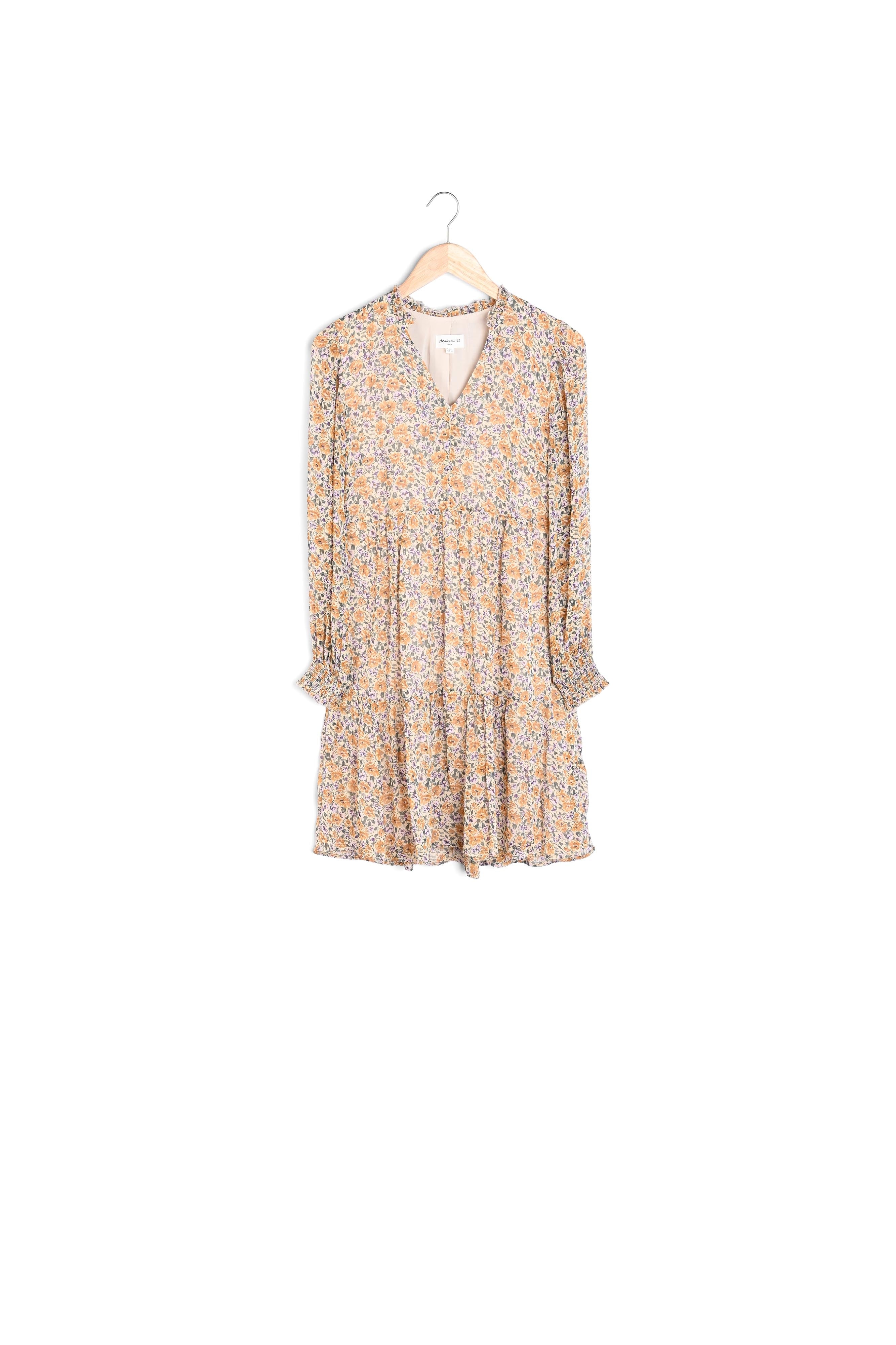 Robe courte imprimée écru Nathy Faume - seconde main