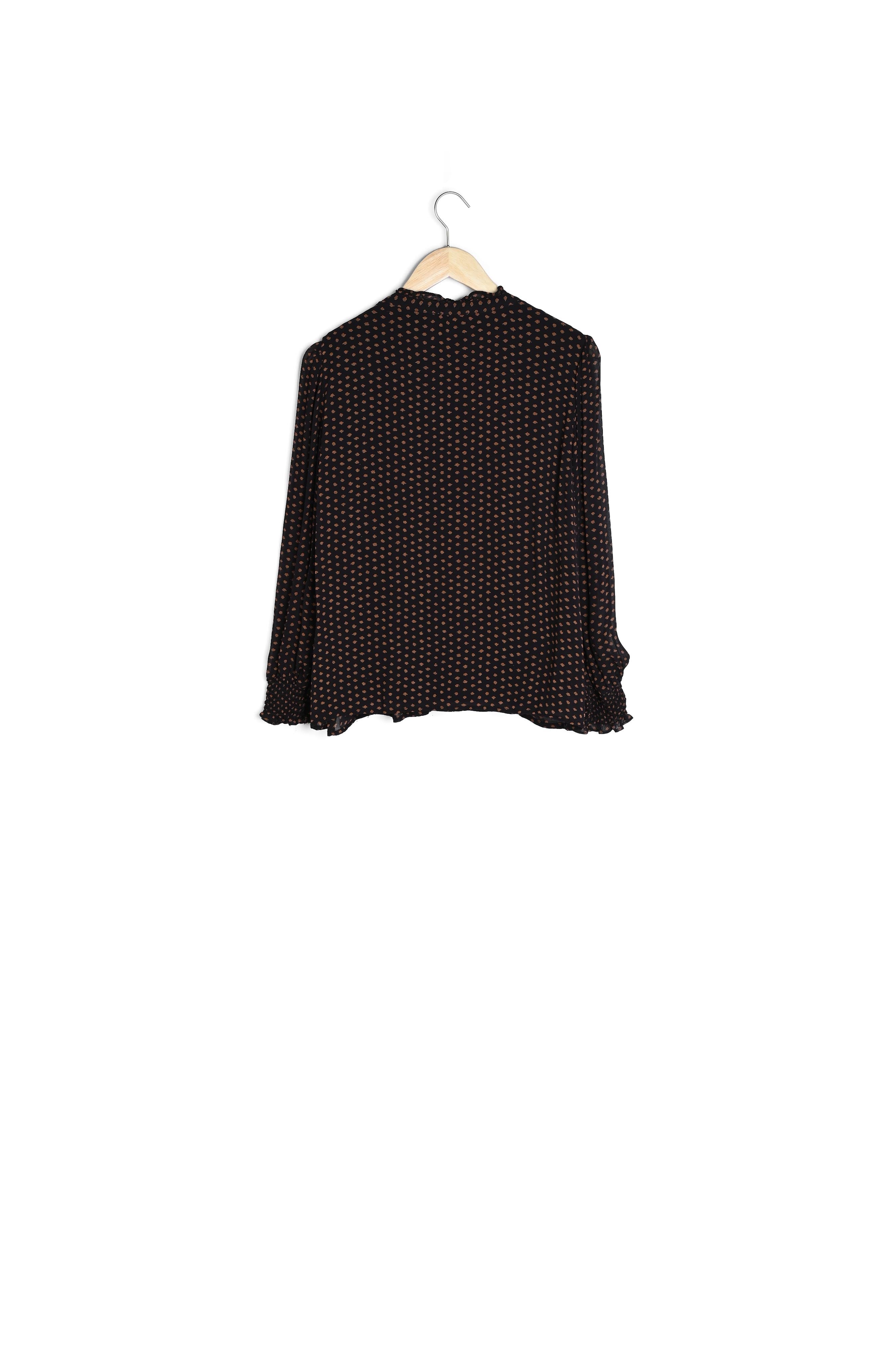 Blouse légère bleu marine imprimé Charme Faume - seconde main