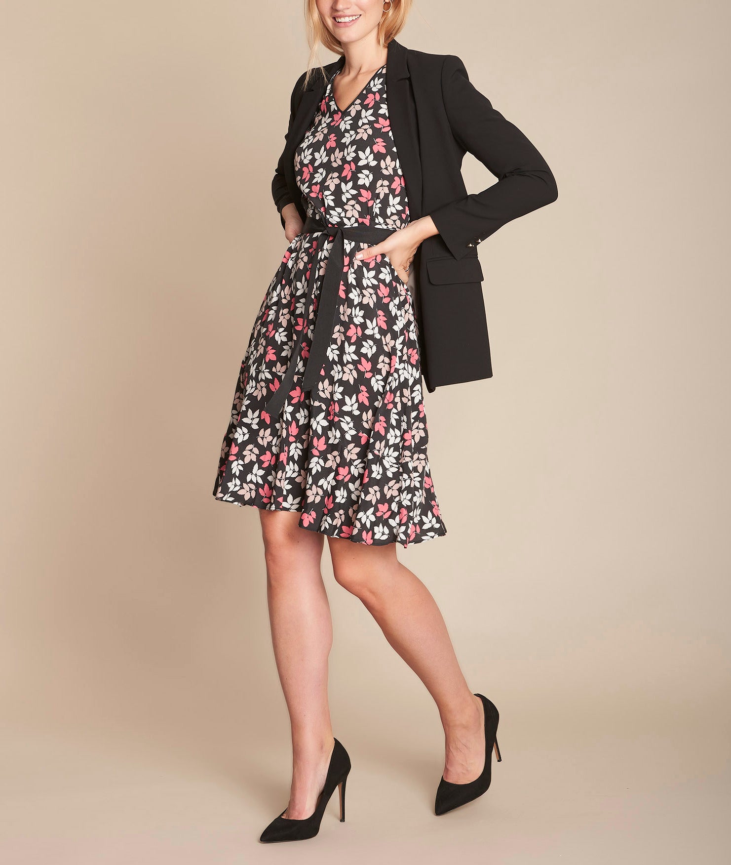 Robe cache-coeur imprimée Iroma Faume - seconde main