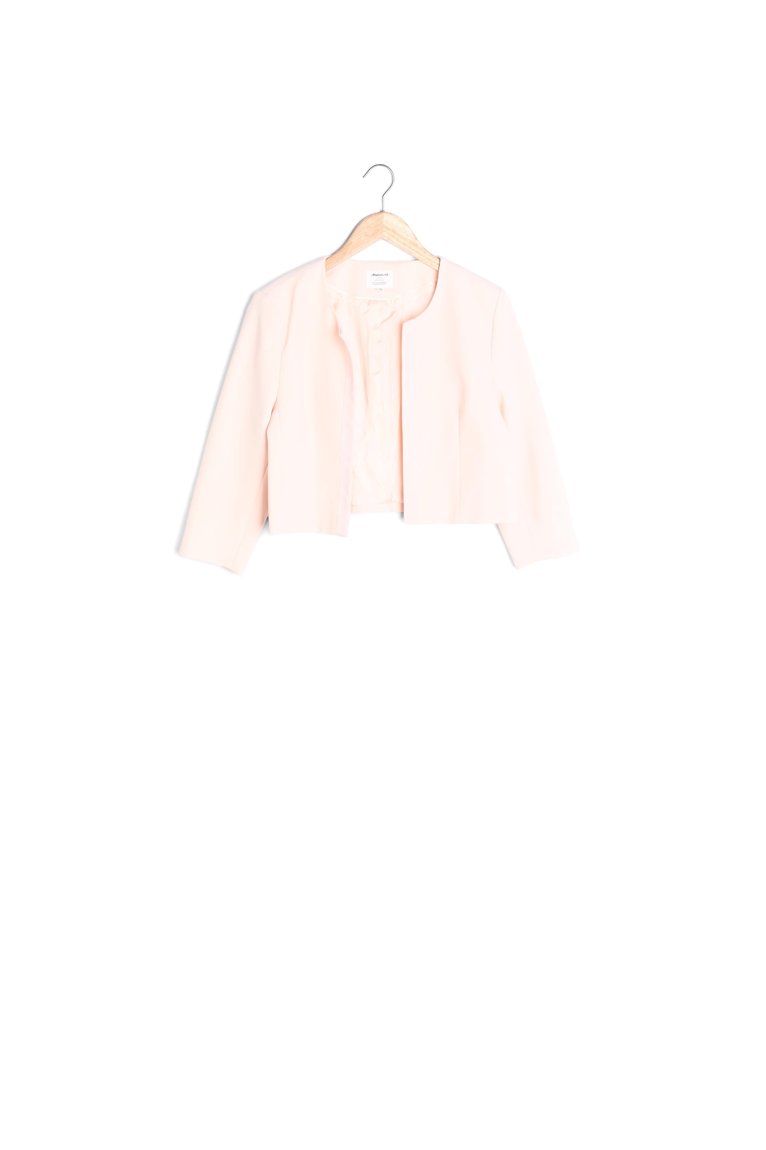 Boléro en microfibre rose poudré Lalie Faume - seconde main