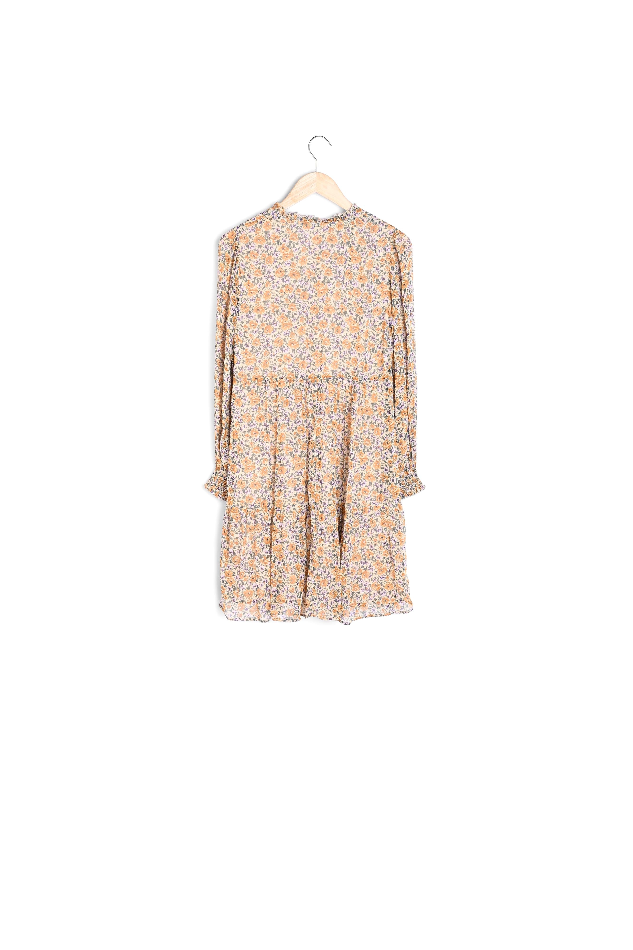 Robe courte imprimée écru Nathy Faume - seconde main