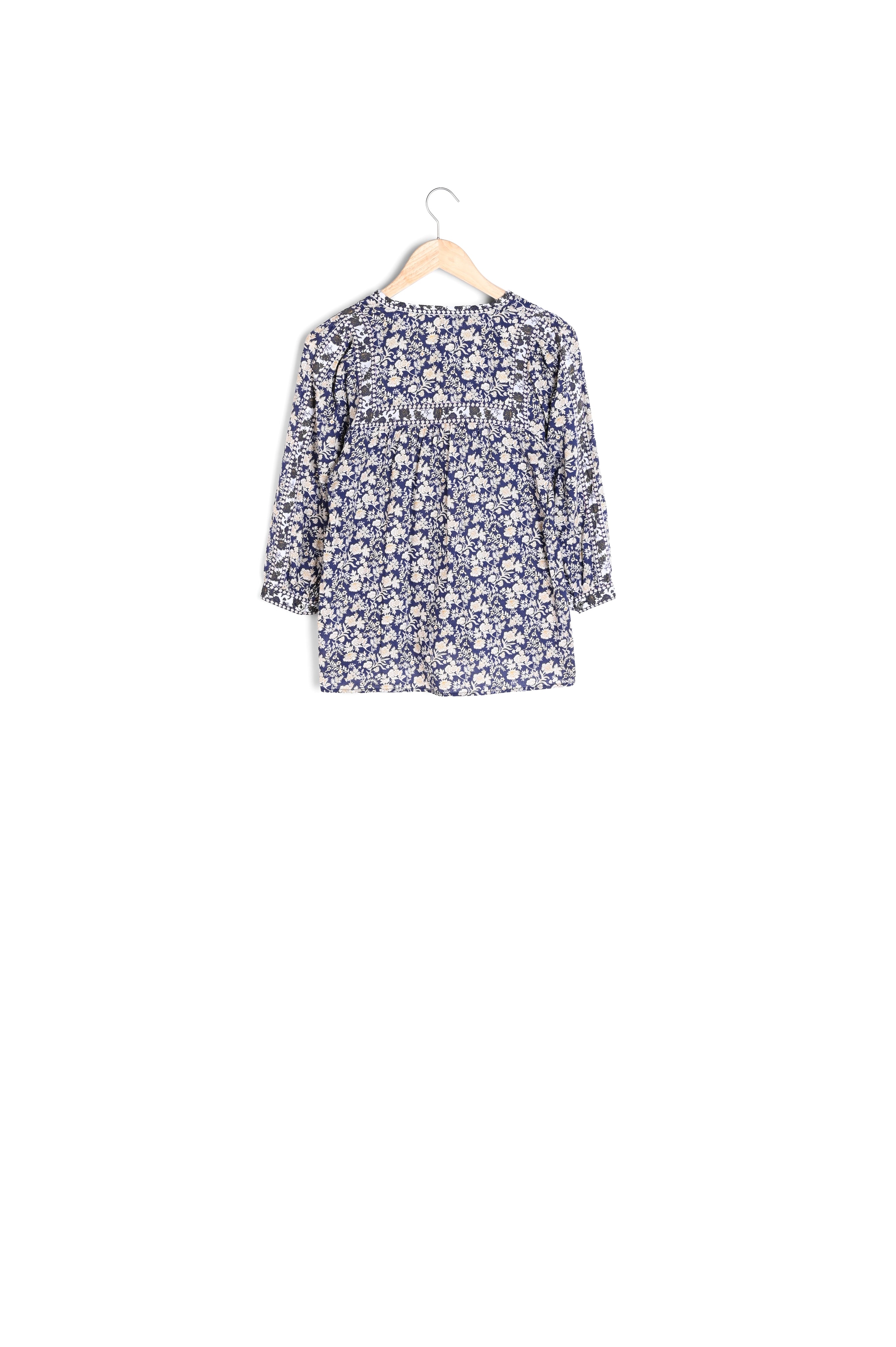 Blouse marine imprimé fleuri Tippi Faume - seconde main