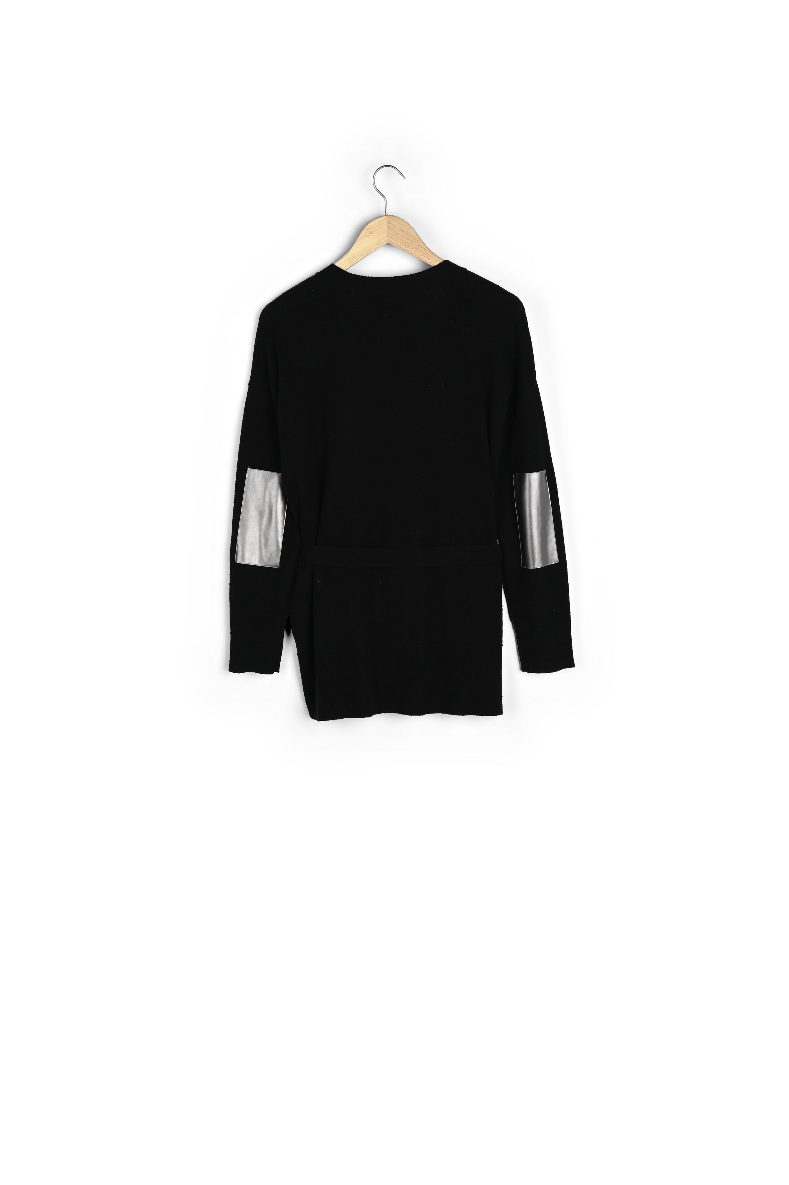 Gilet en cachemire ceinturé noir Fougere Faume - seconde main