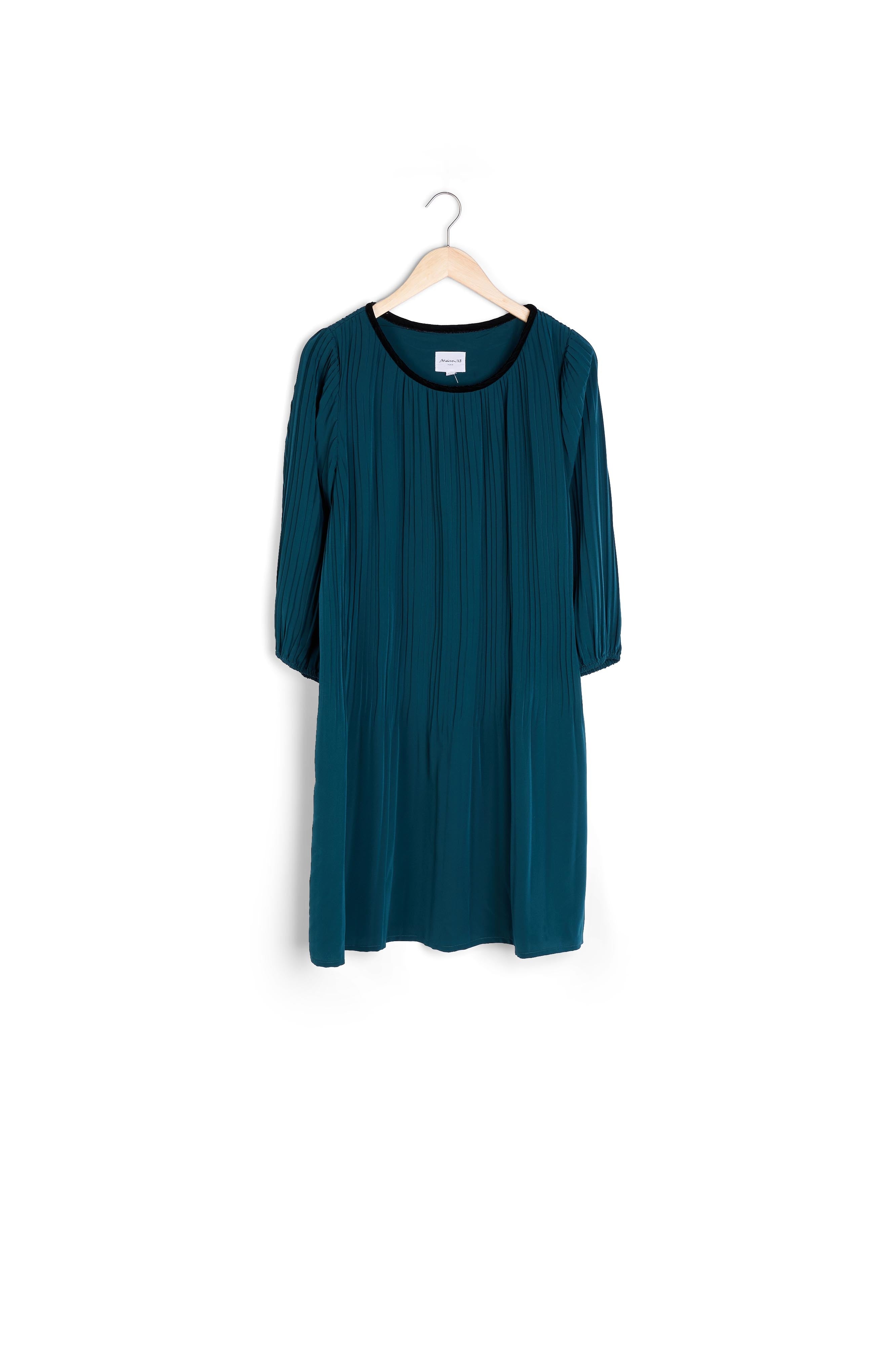 Robe droite plissée Iris Faume - seconde main