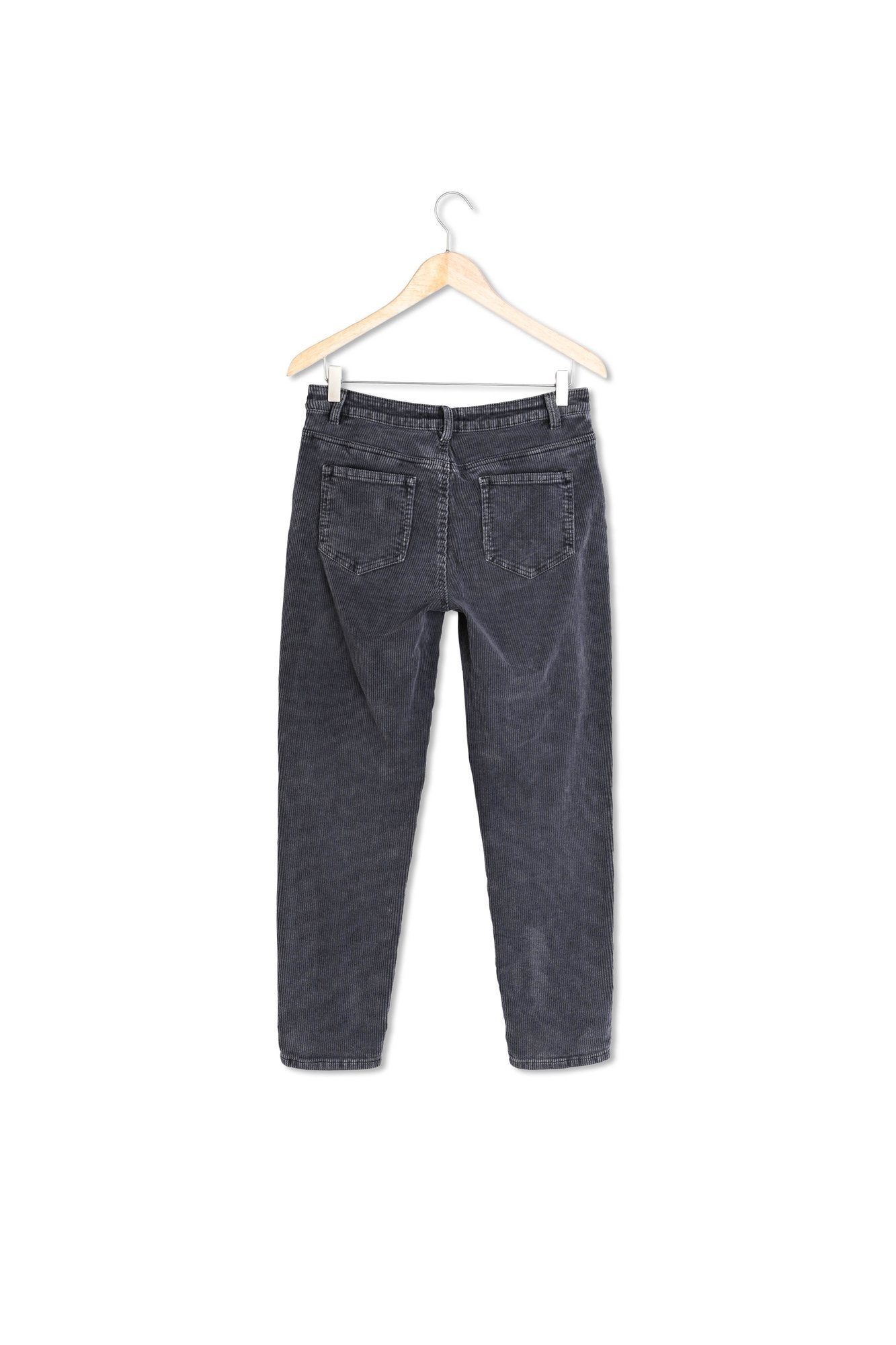 Pantalon chino en velours côtelé anthracite Farel Faume - seconde main