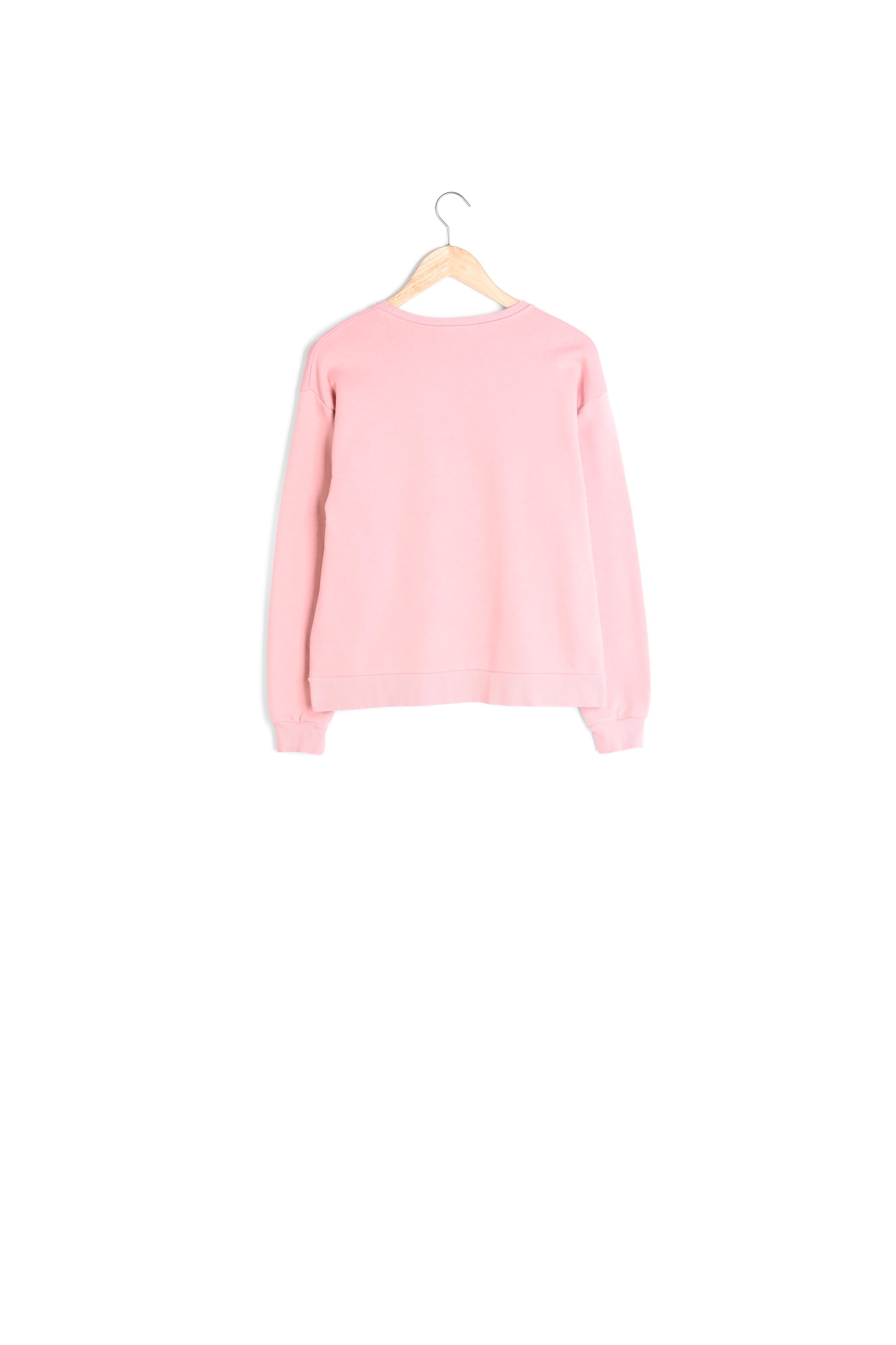 Sweat-shirt doux floqué rose Eloise Faume - seconde main
