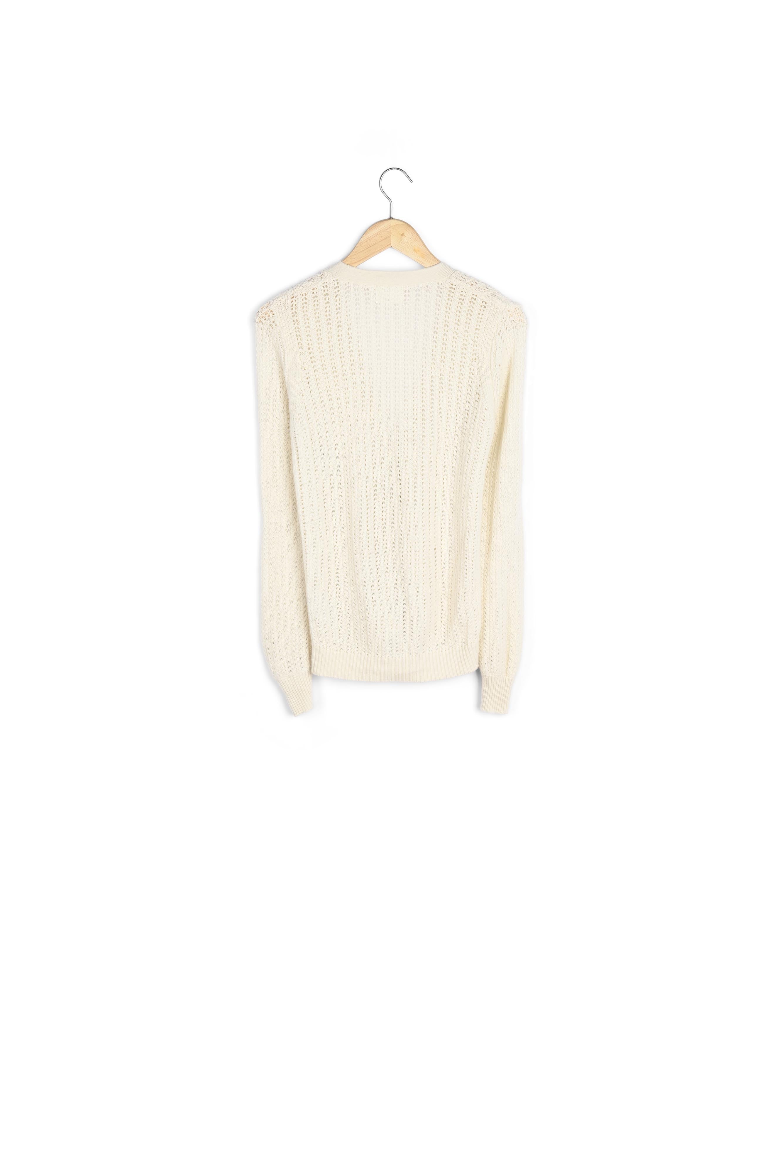 Gilet en laine responsable crème Andrea Faume - seconde main