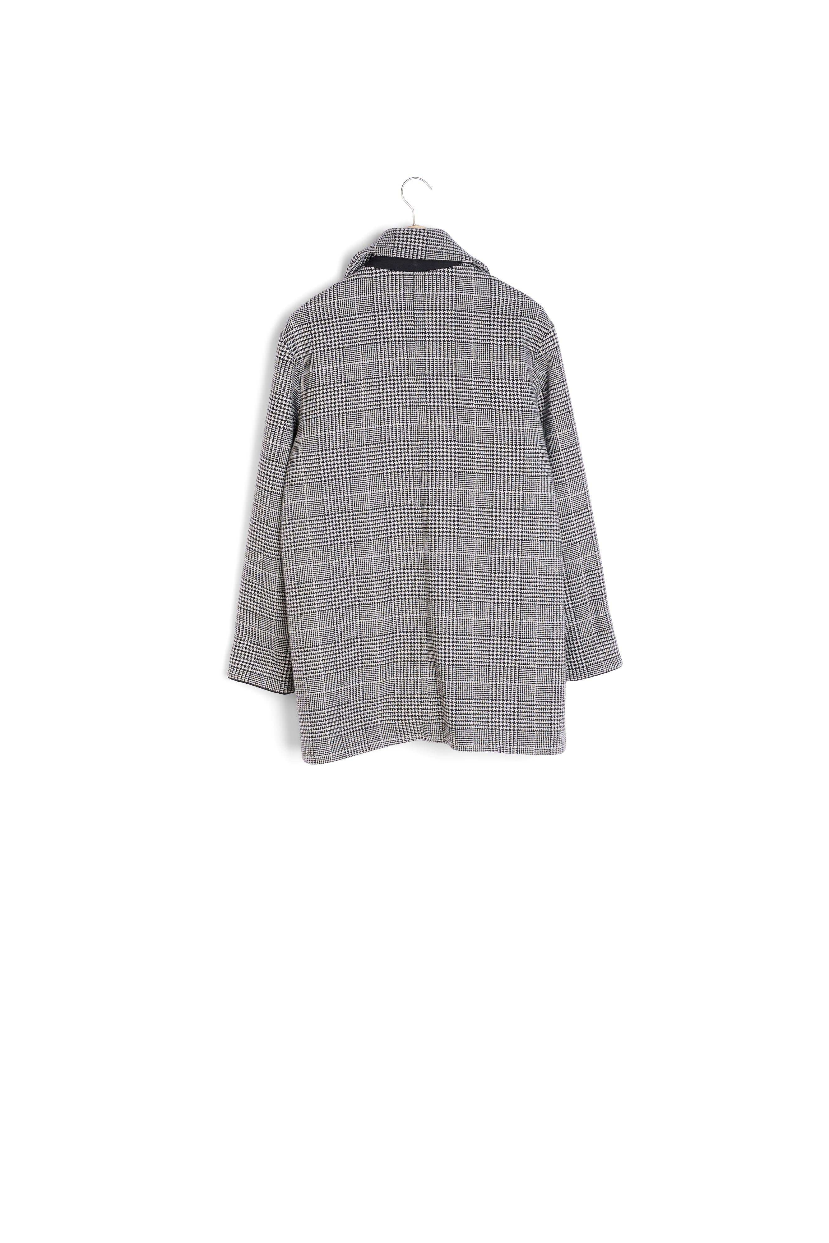 Manteau 3/4 à carreaux Oprah Faume - seconde main