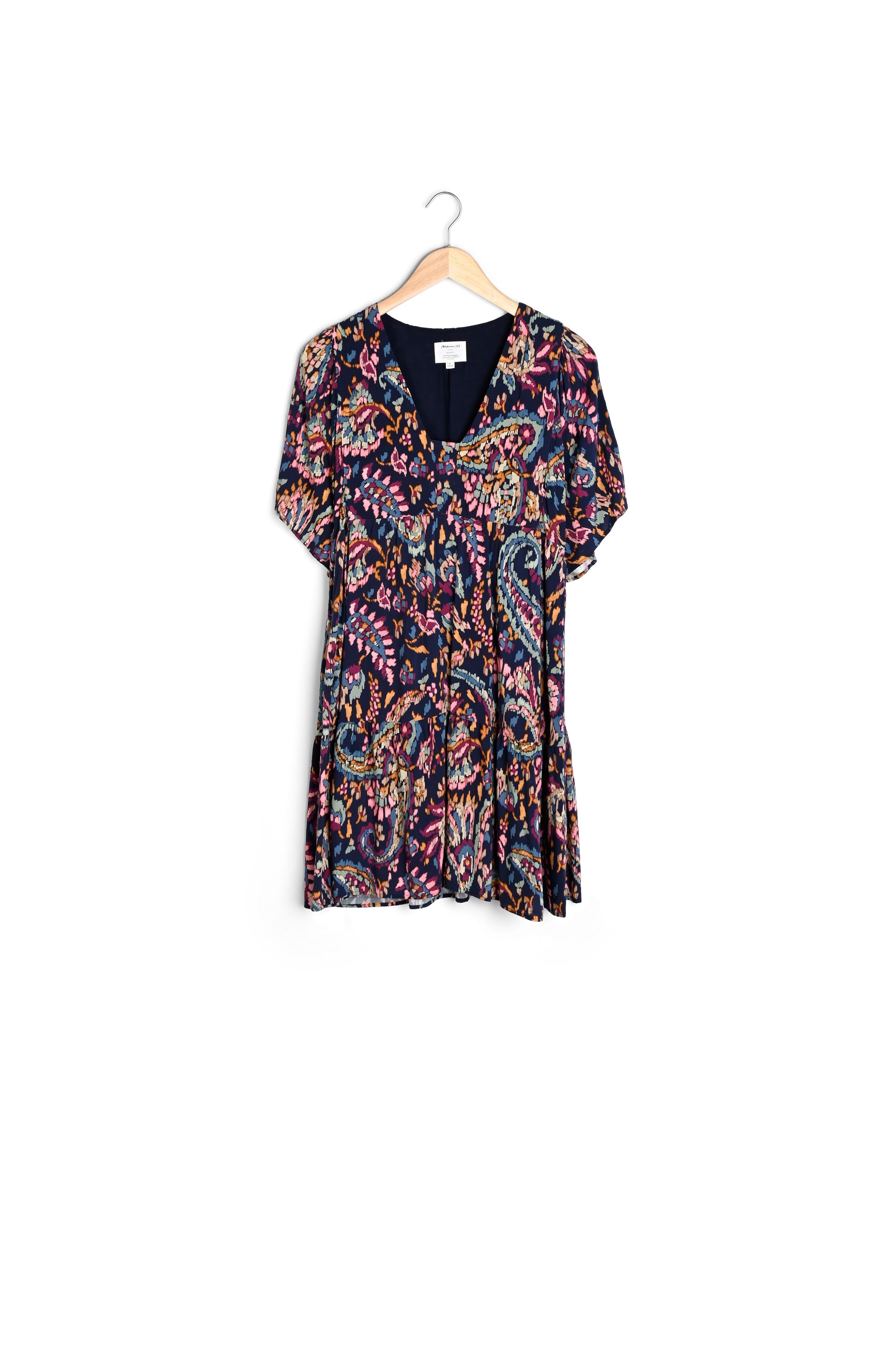 Blouse fluide en viscose bleu marine Auphelie Faume - seconde main