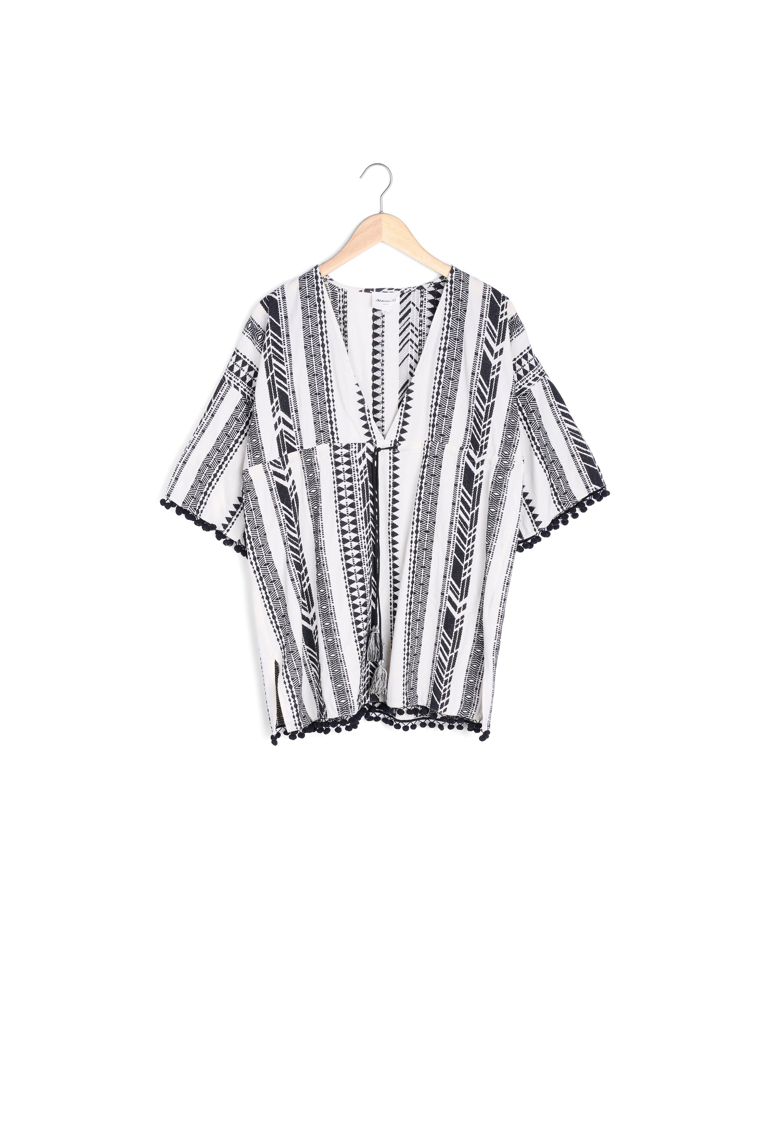 Caftan en coton jacquard crème Nanette Faume - seconde main