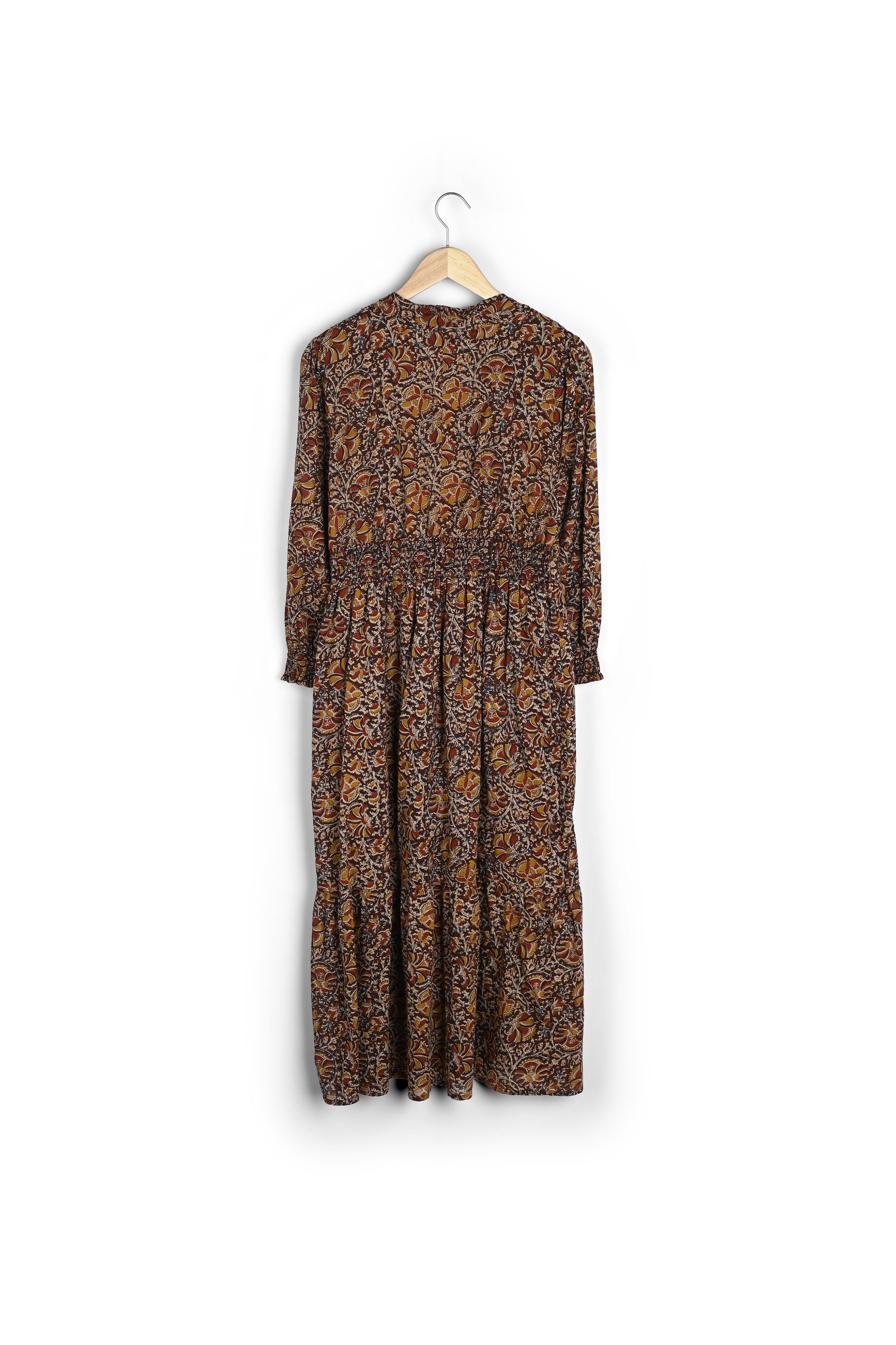 Robe longue imprimée grenat Helora Faume - seconde main