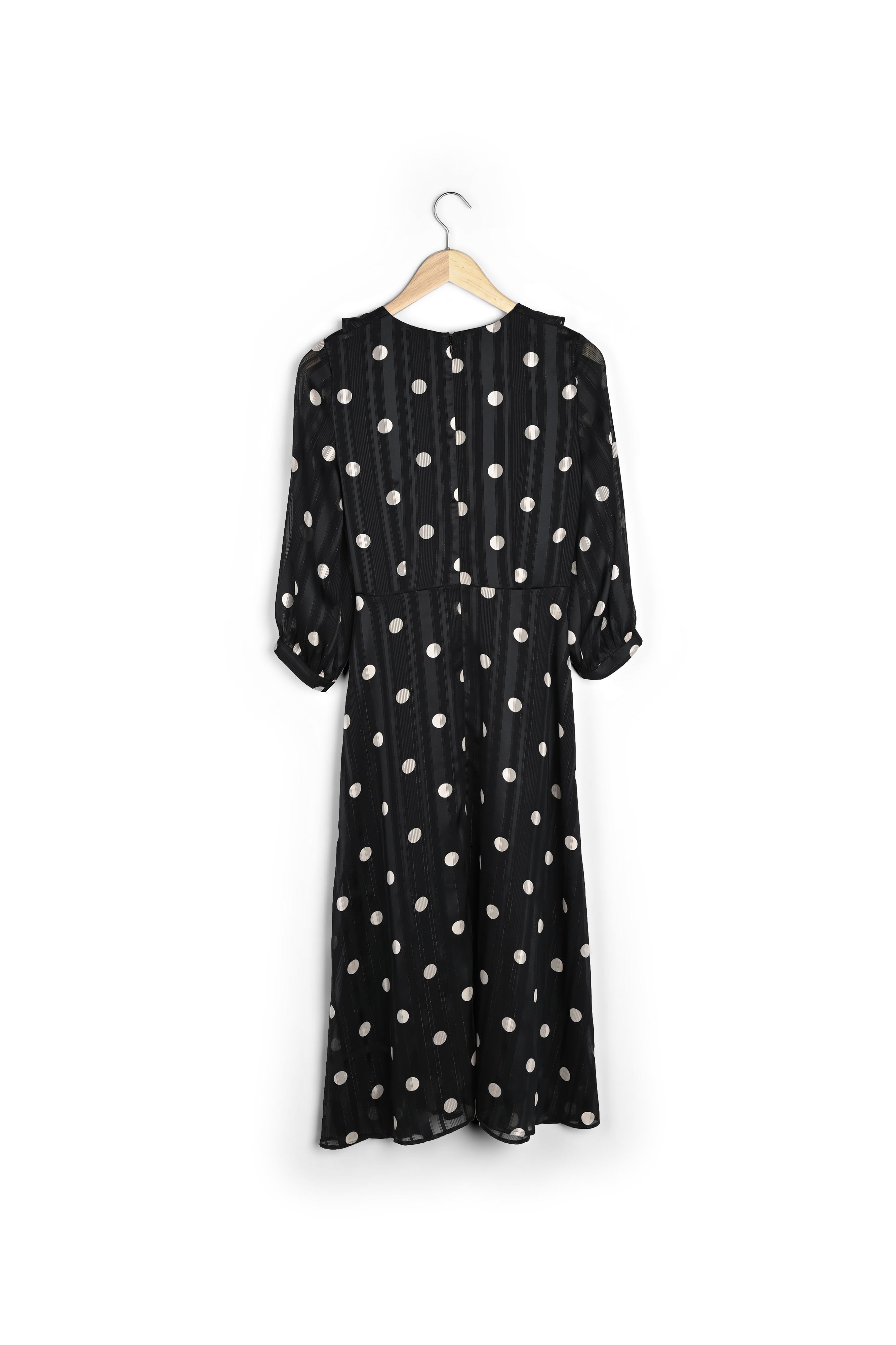 Robe à pois noire Renata Faume - seconde main