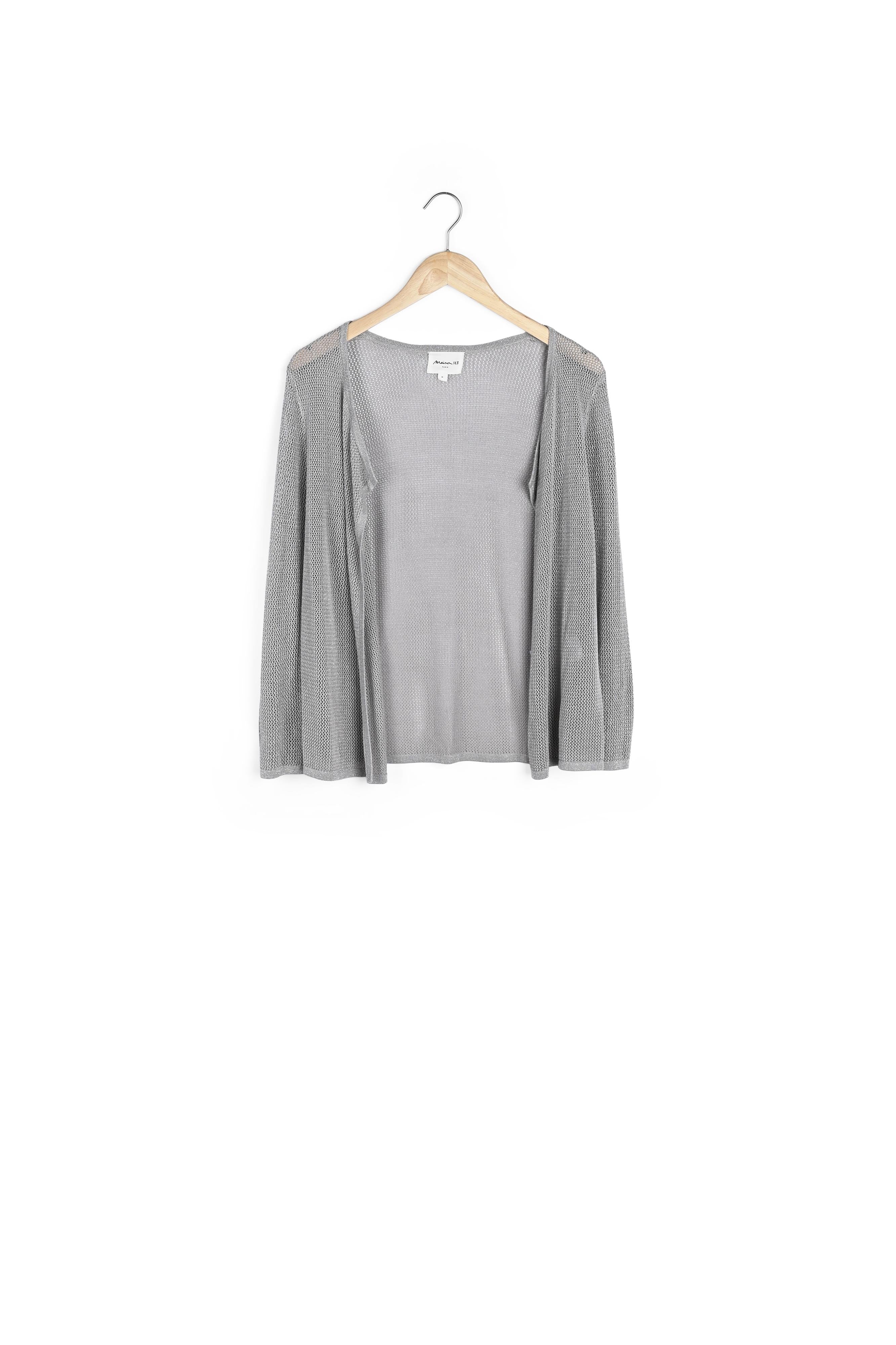 Gilet ajouré gris chiné Noisette Faume - seconde main