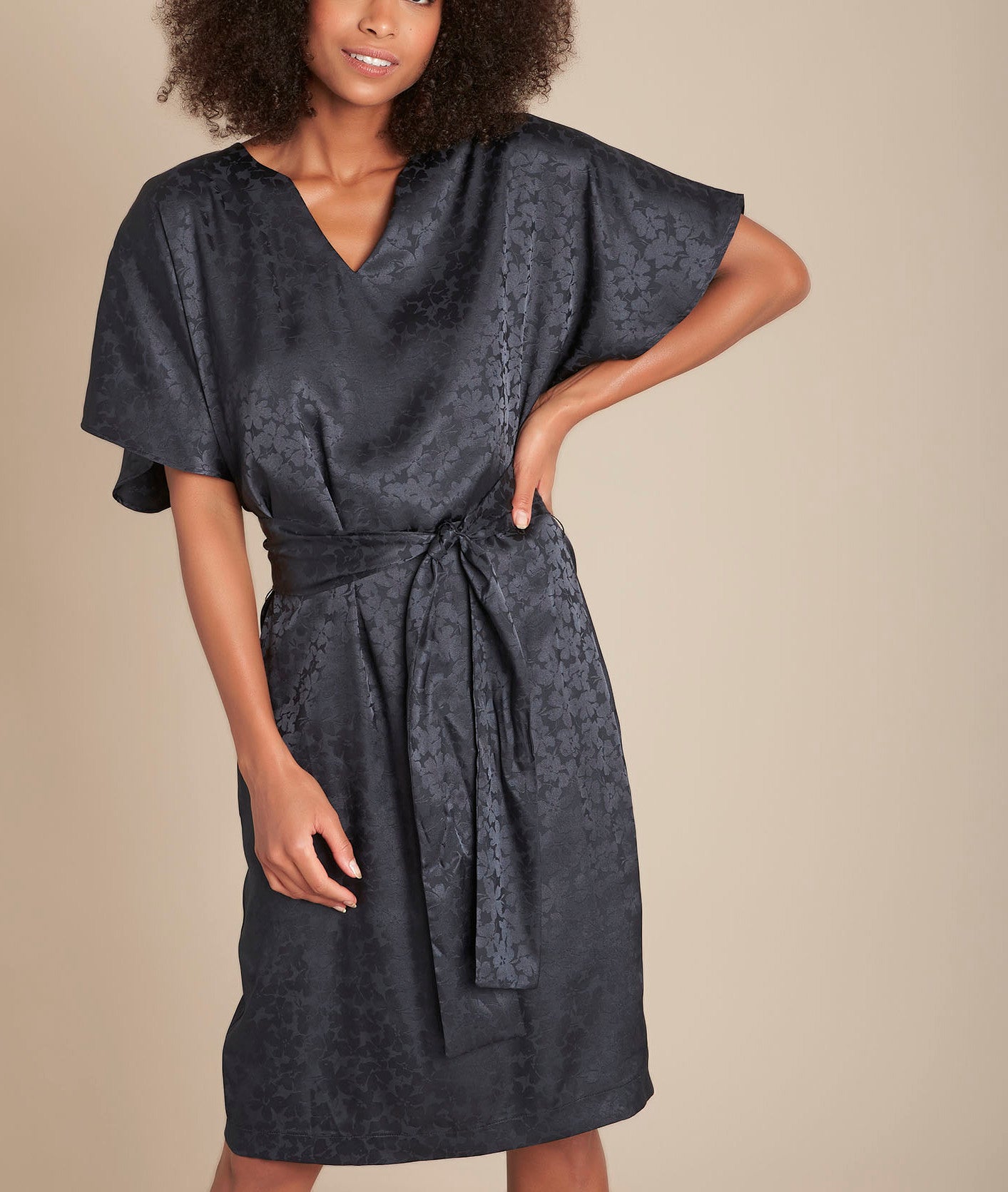 Robe jacquard ceinturée Romy Faume - seconde main