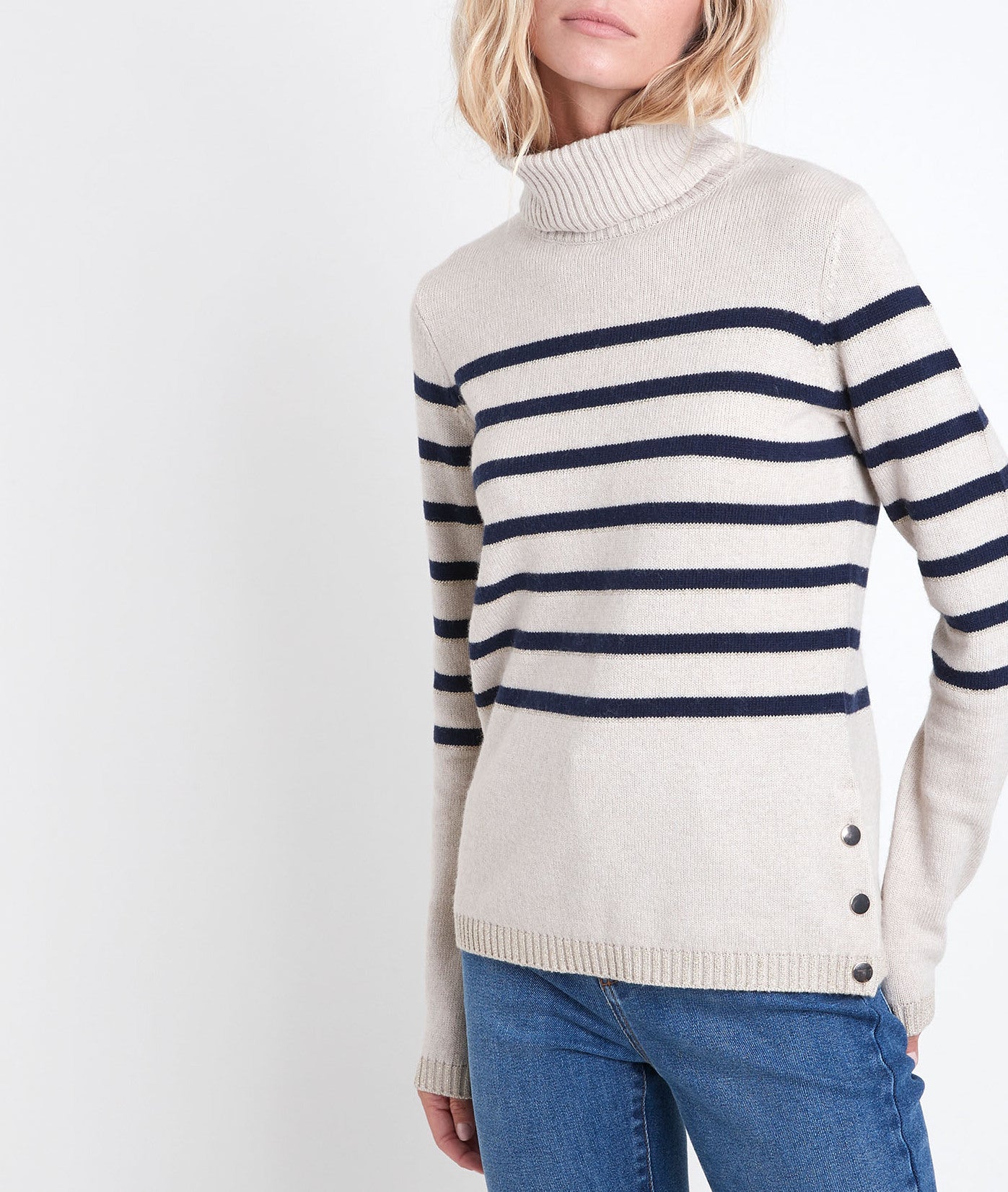 Pull rayé à col roulé Renata Faume - seconde main