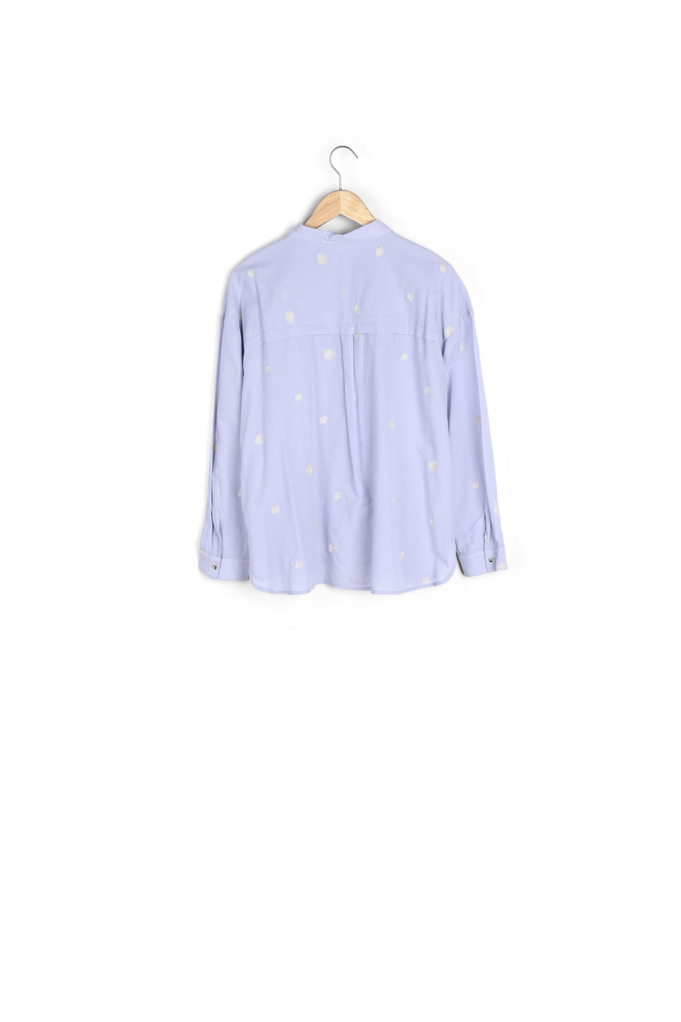 Chemise en coton brodé bleu clair Lolita Faume - seconde main