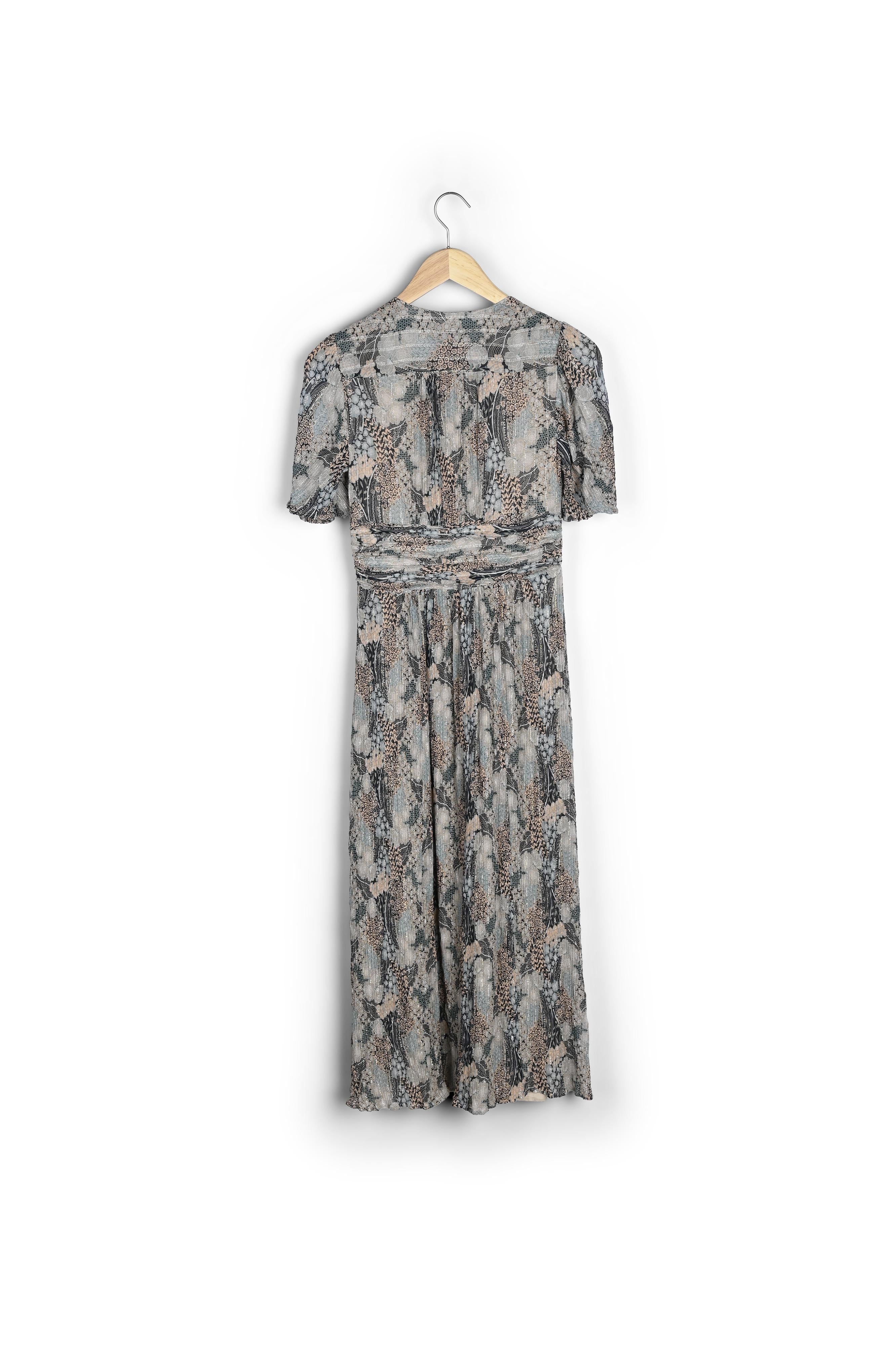 Robe longue fluide imprimée NERVANE Faume - seconde main