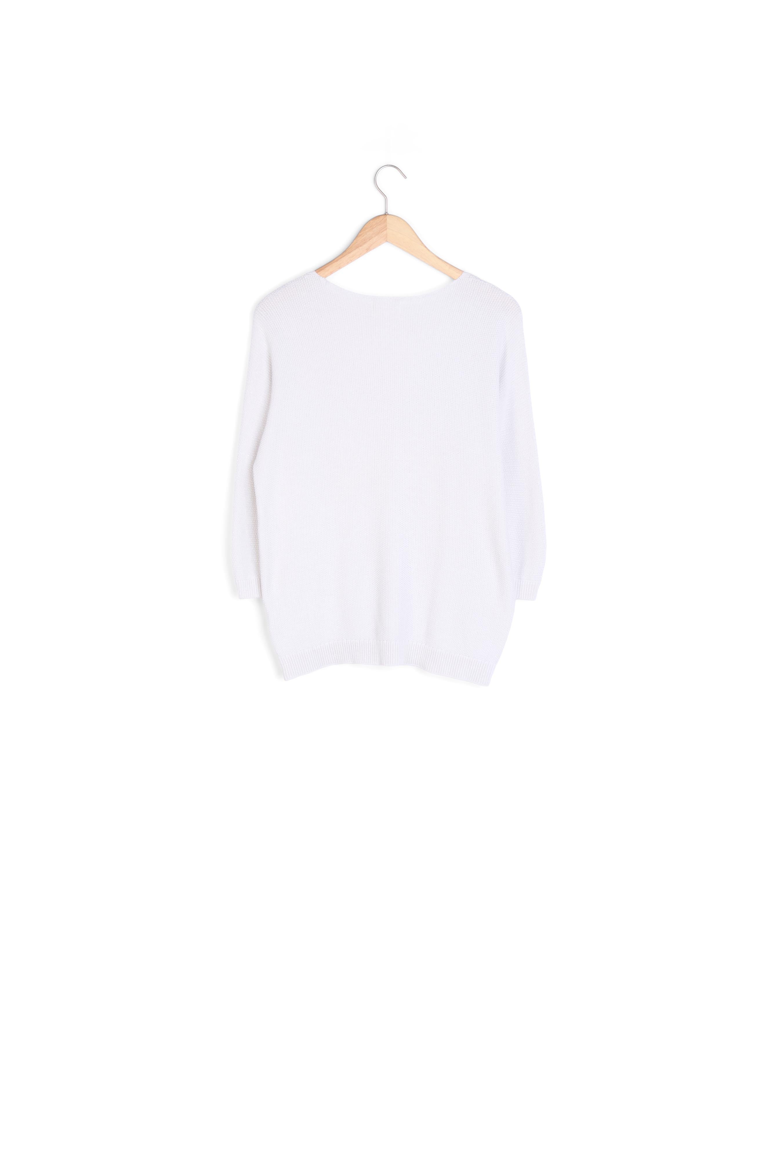 Pull en coton et lurex ivoire Basil Faume - seconde main