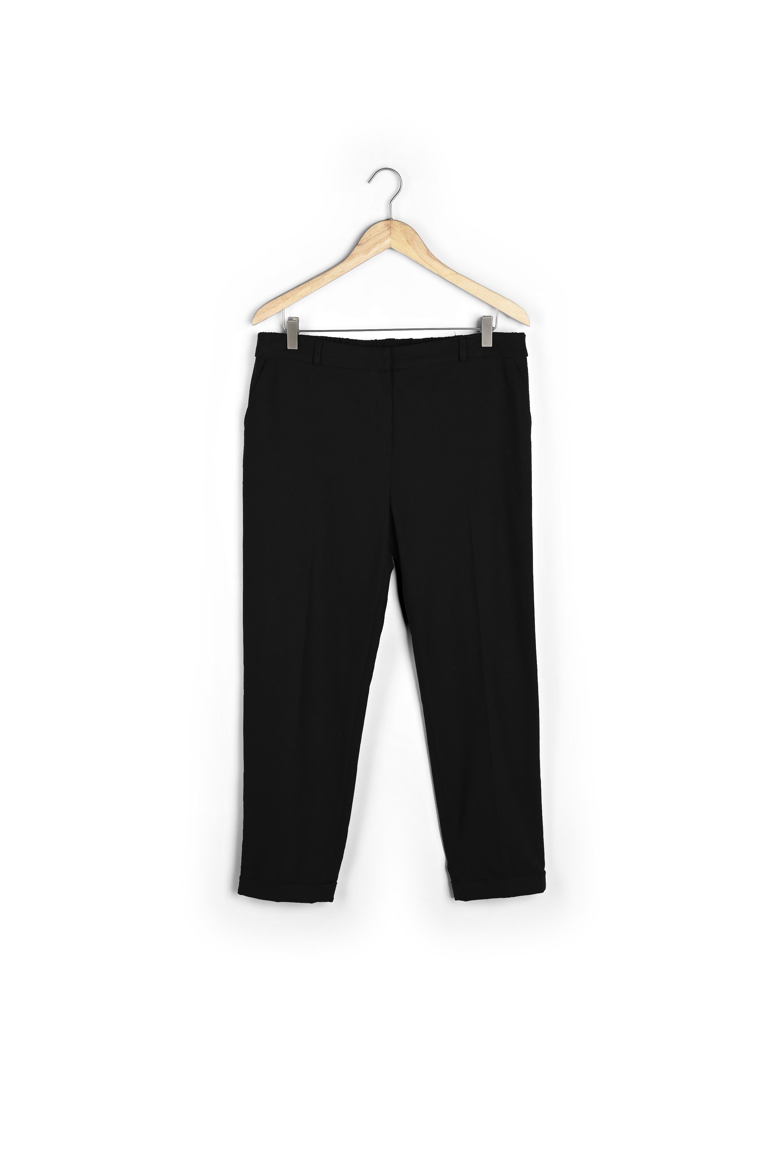 Pantalon cigarette piqué noir Felix Faume - seconde main