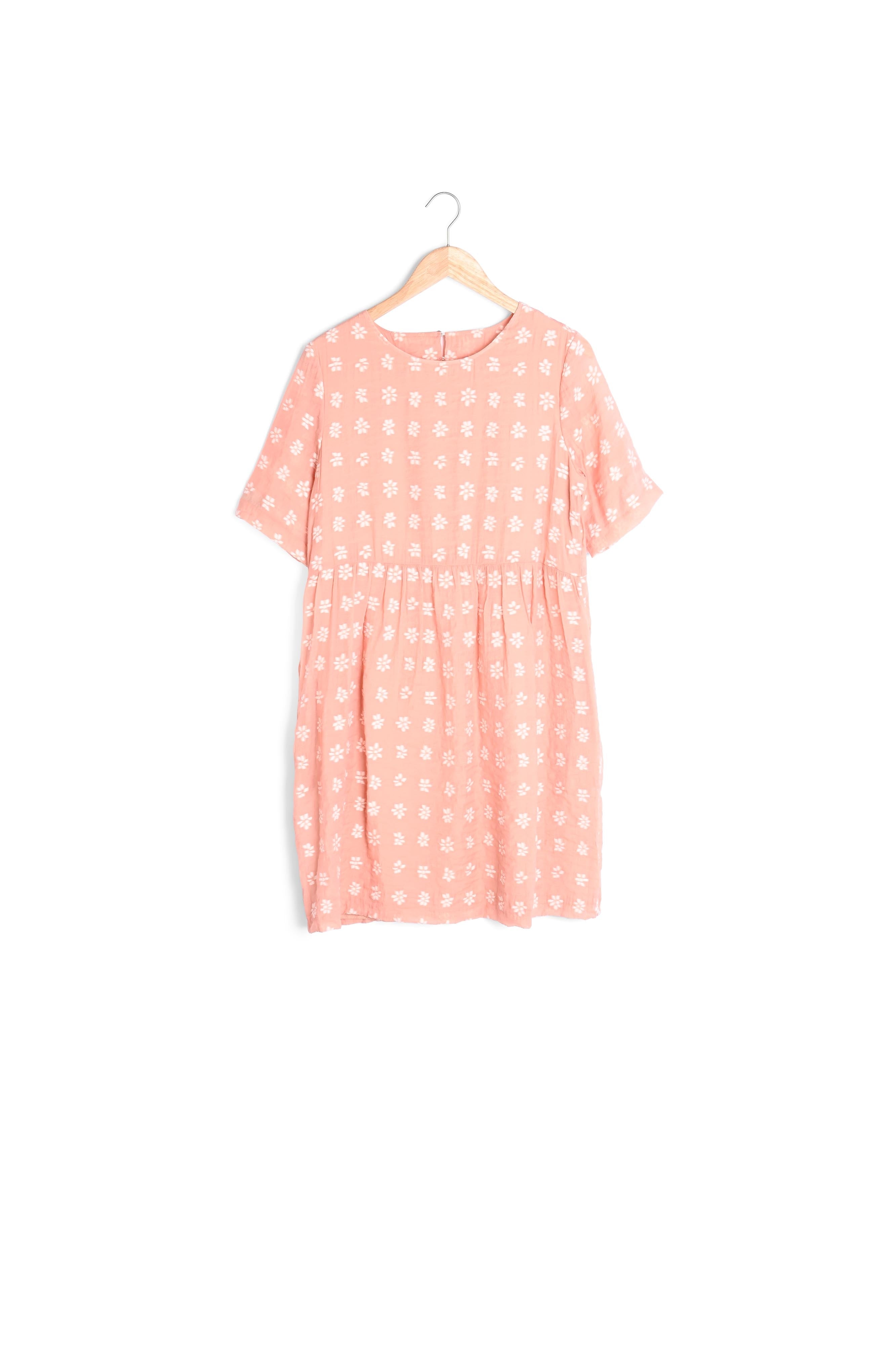 Robe rose brodée Chaima Faume - seconde main