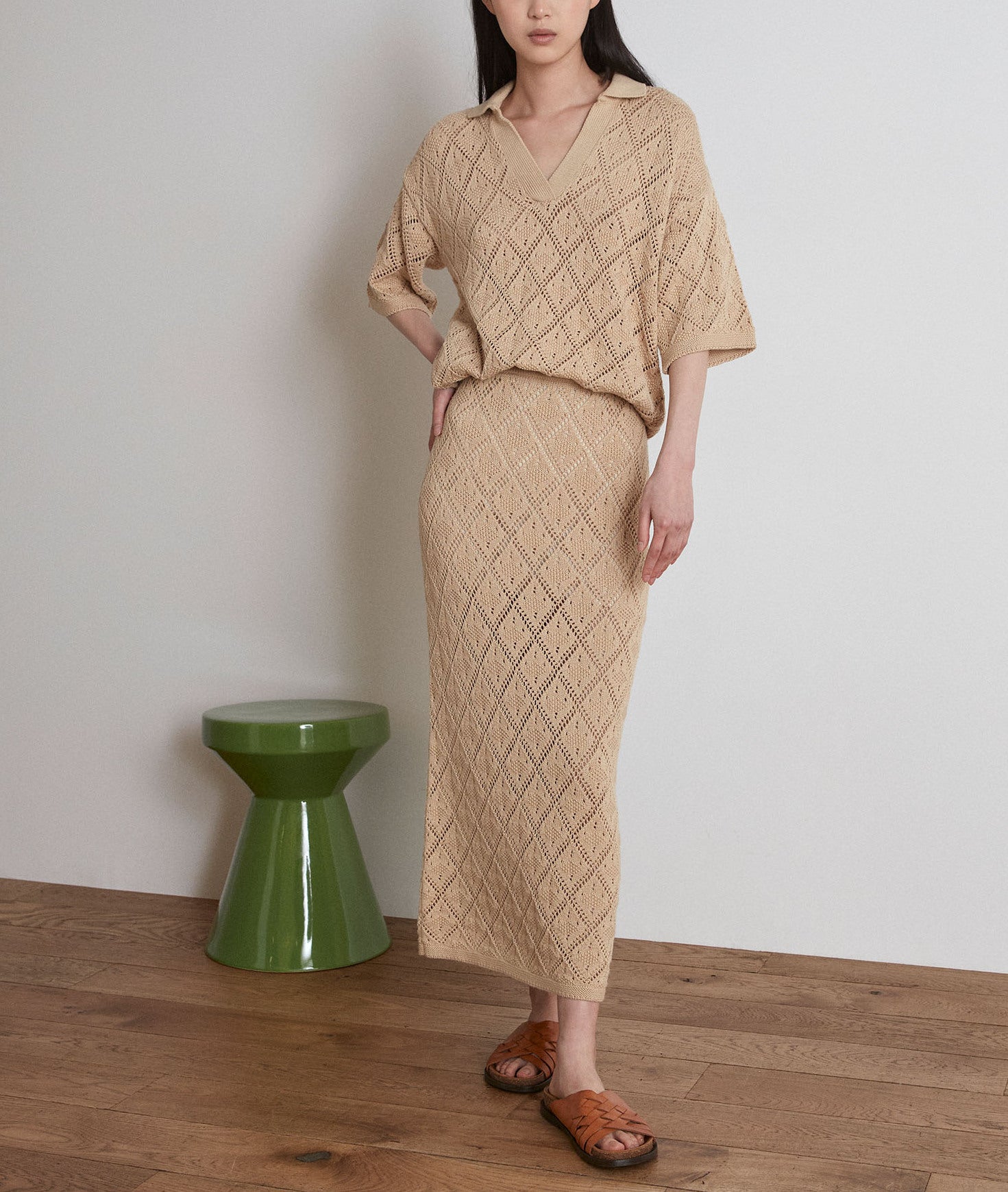 Top en crochet Murray Faume - seconde main