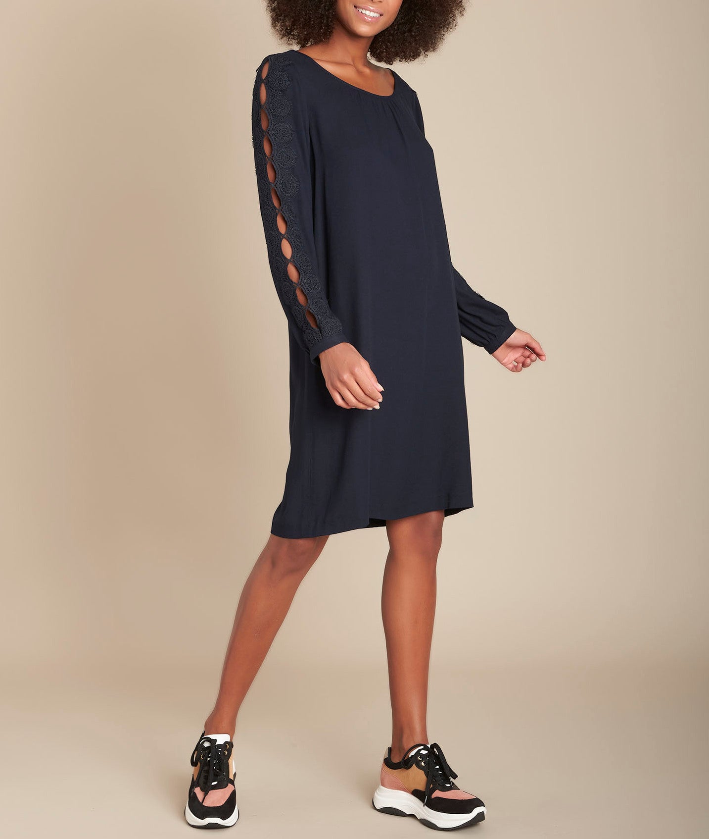 Robe droite fluide marine Istoria Faume - seconde main