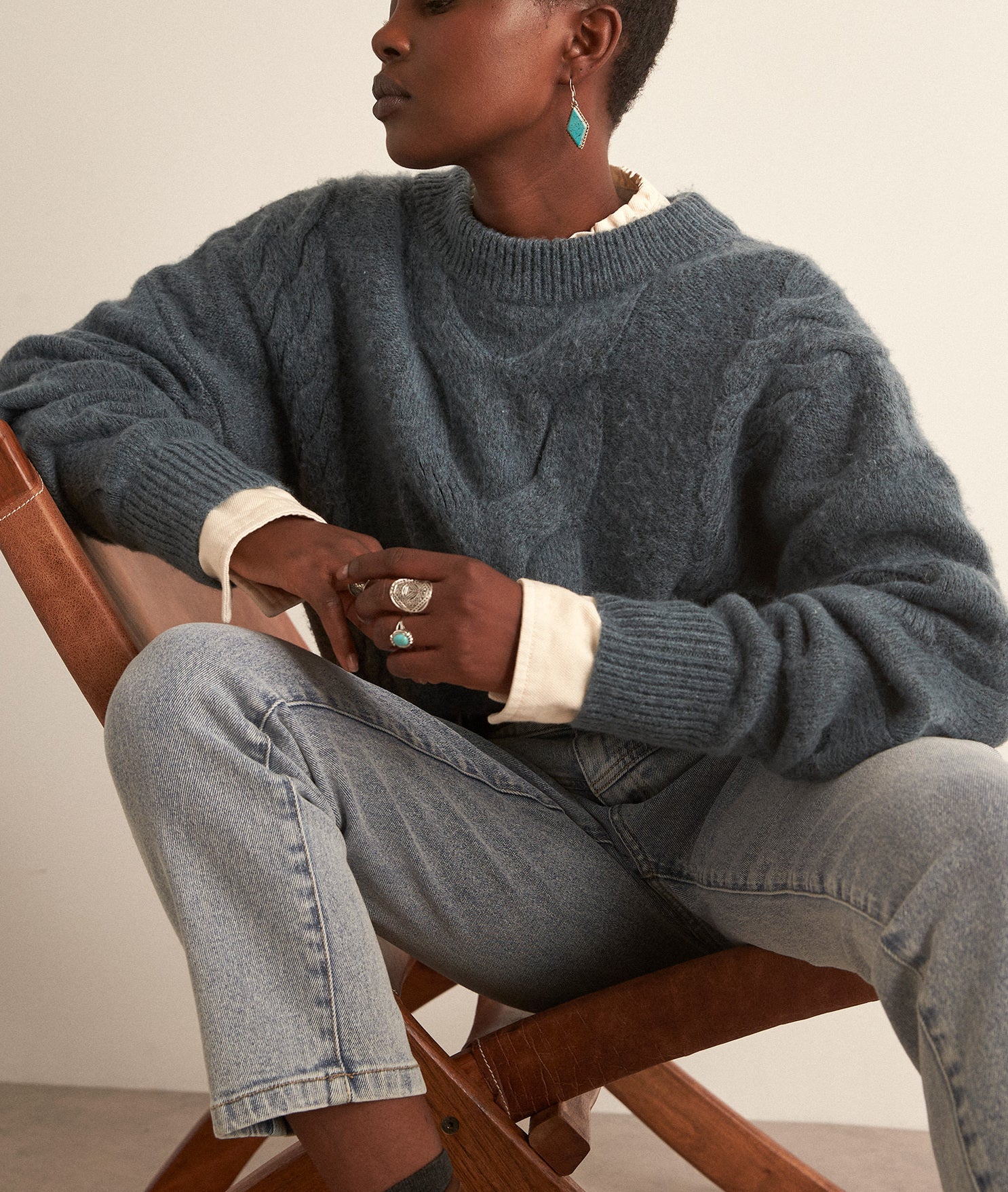 Chemise en coton ivoire Carole Faume - seconde main