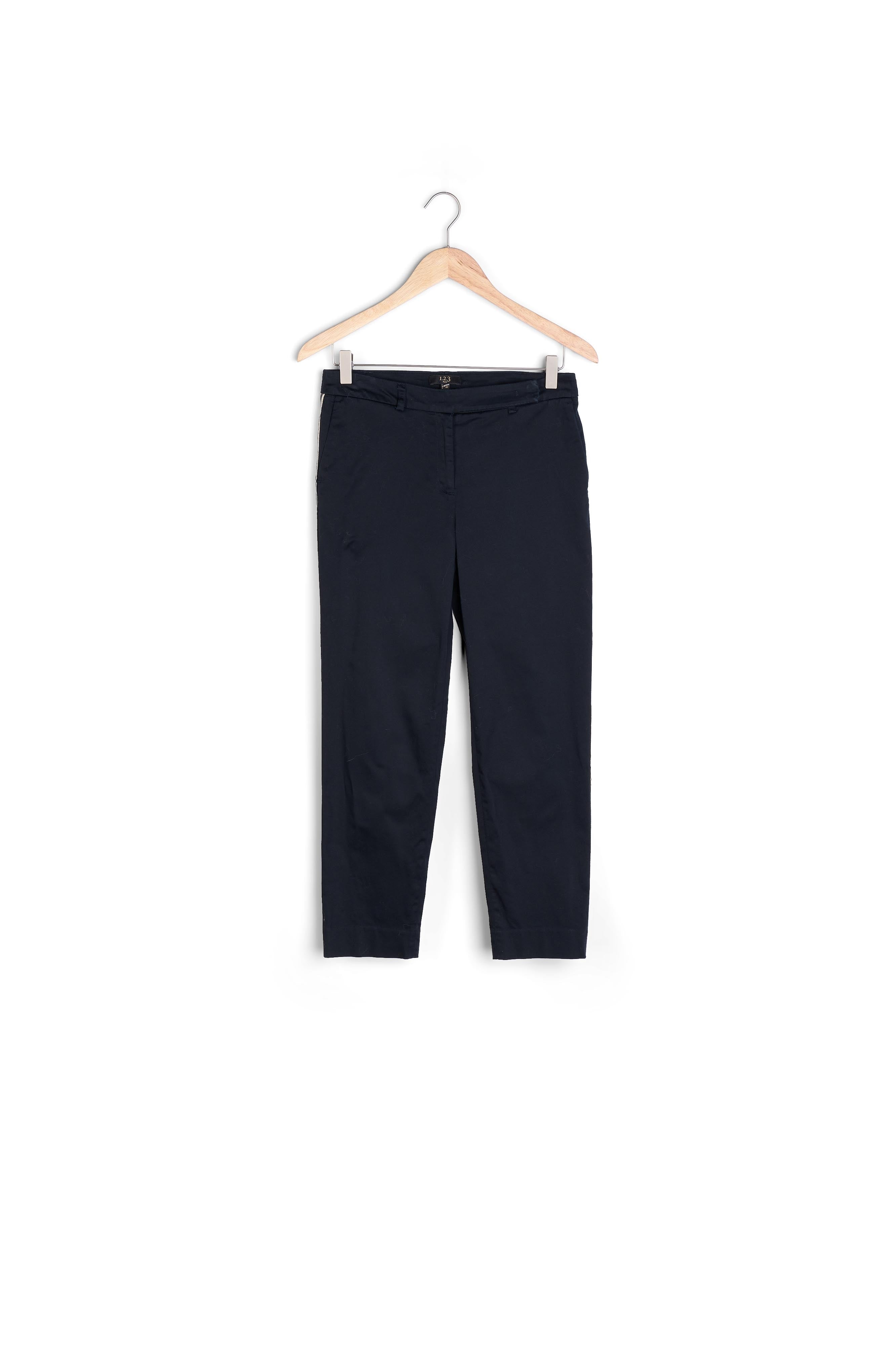 Pantalon noir bande imprimé serpent Rubis Faume - seconde main