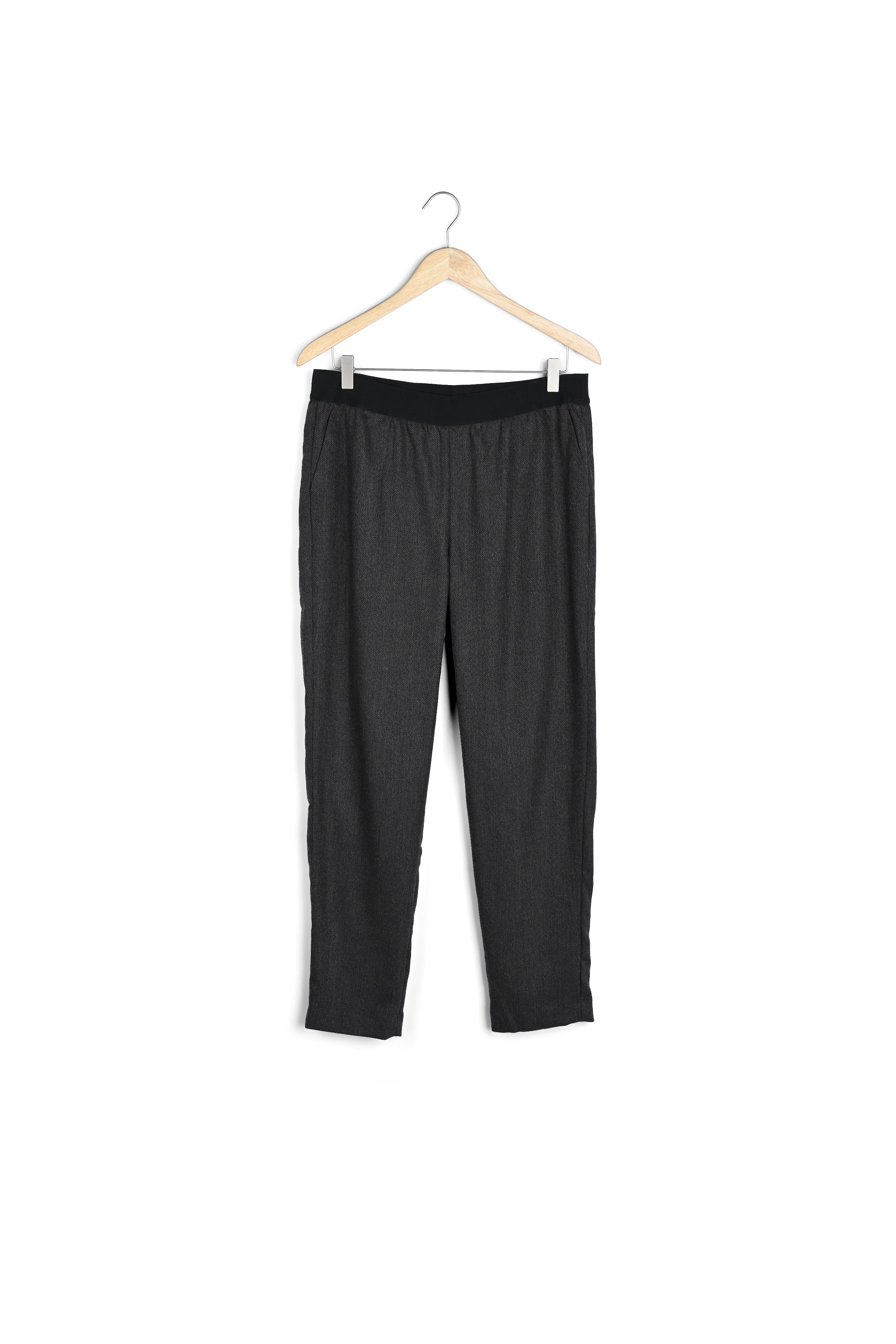 Pantalon fluide en flanelle gris anthracite Drice Faume - seconde main