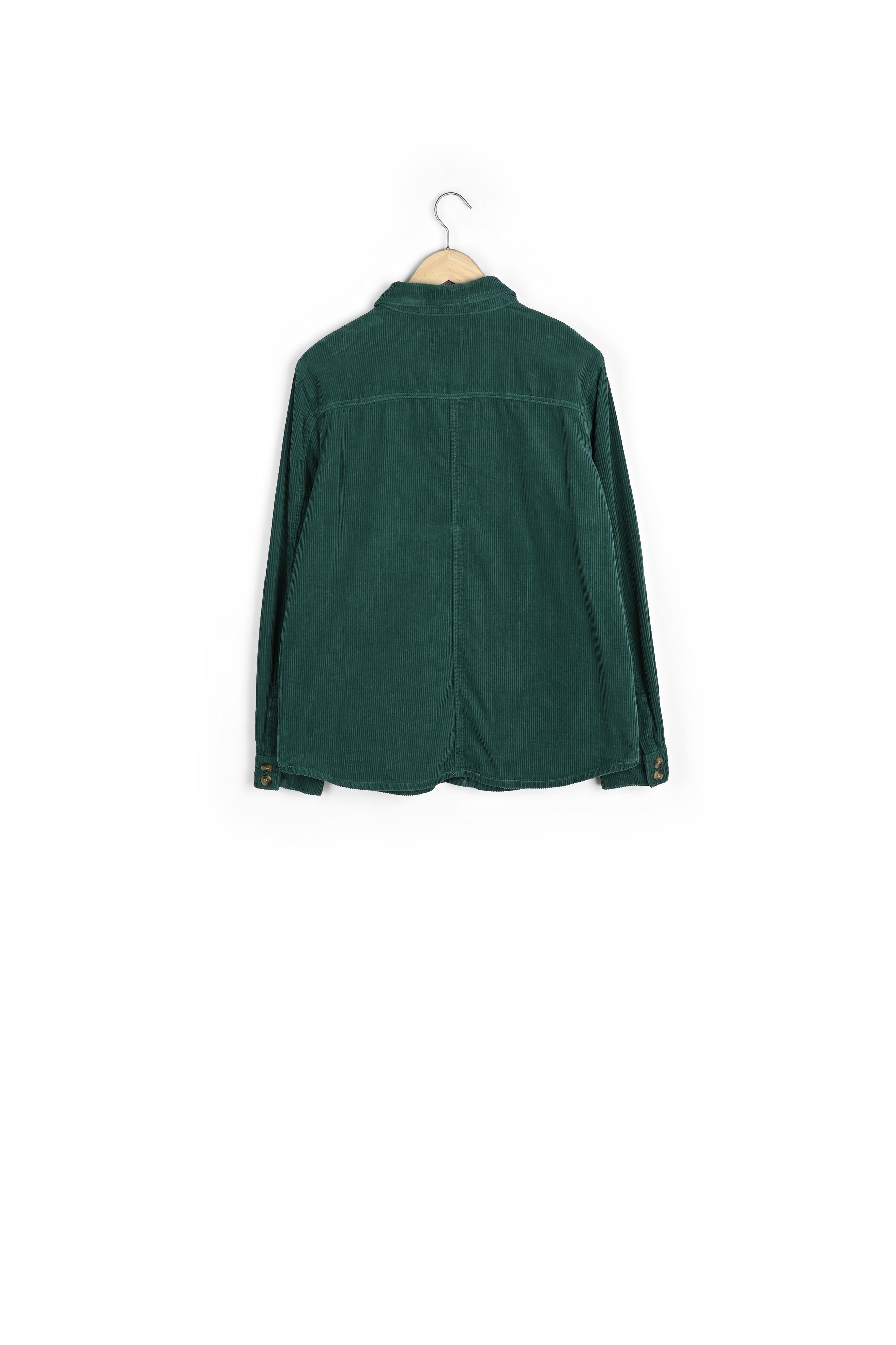 Surchemise en velours côtelé vert Axelle Faume - seconde main