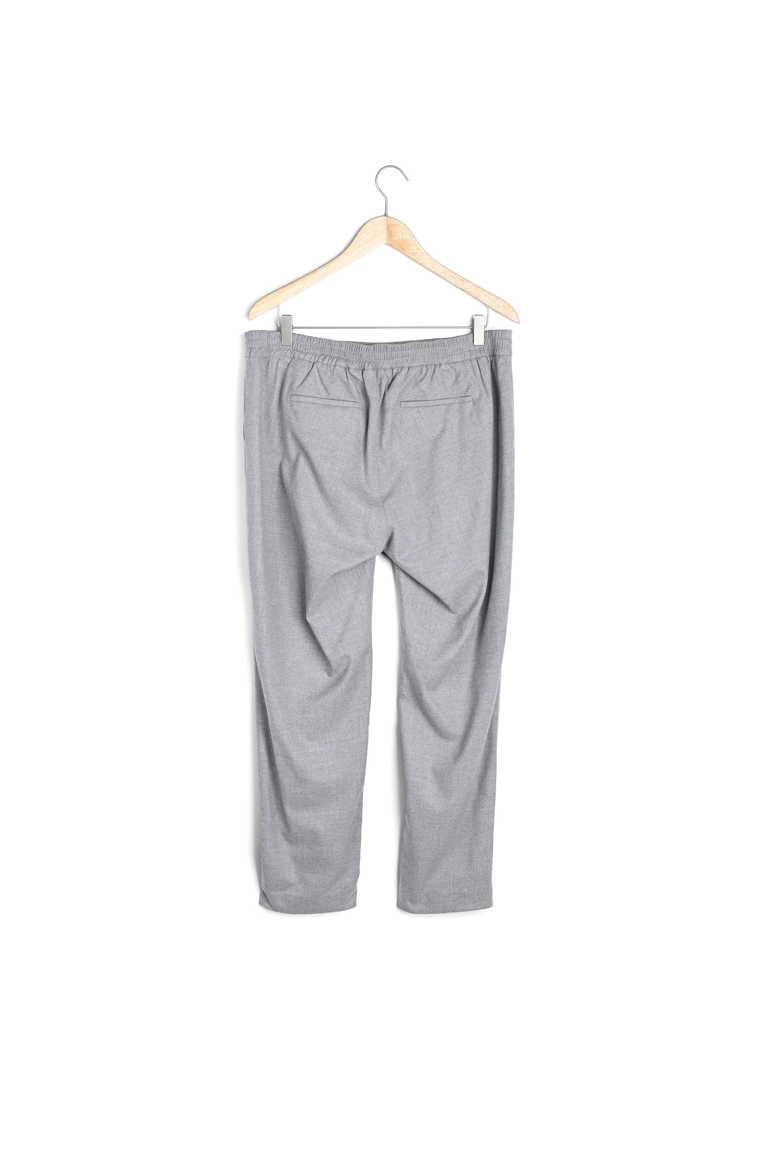 Pantalon carotte fluide gris chiné Flynn Faume - seconde main