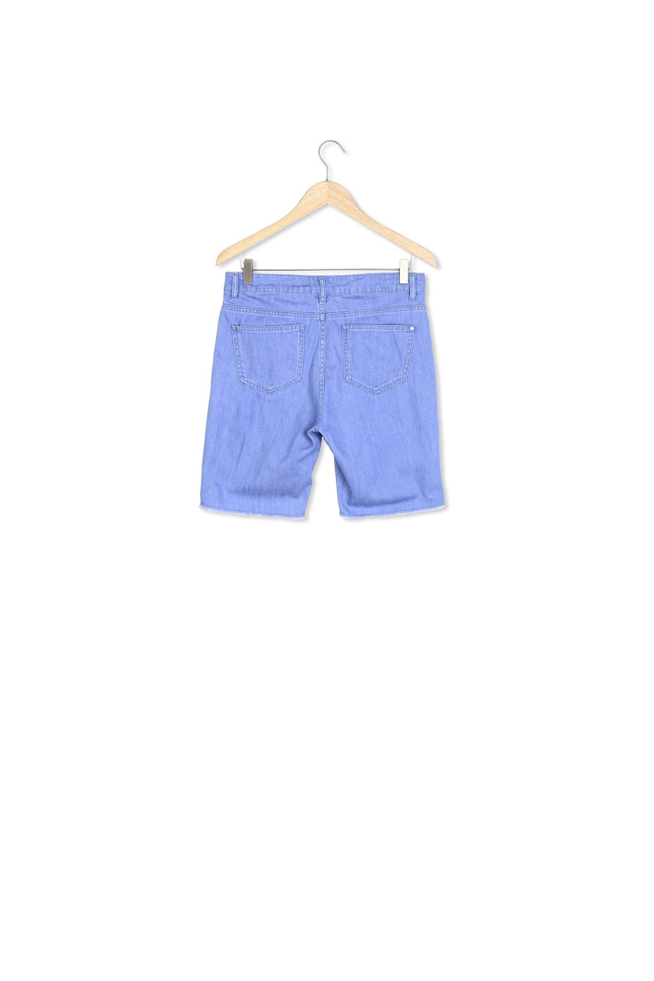 Bermuda en coton à bords francs bleu ciel Chiara Faume - seconde main