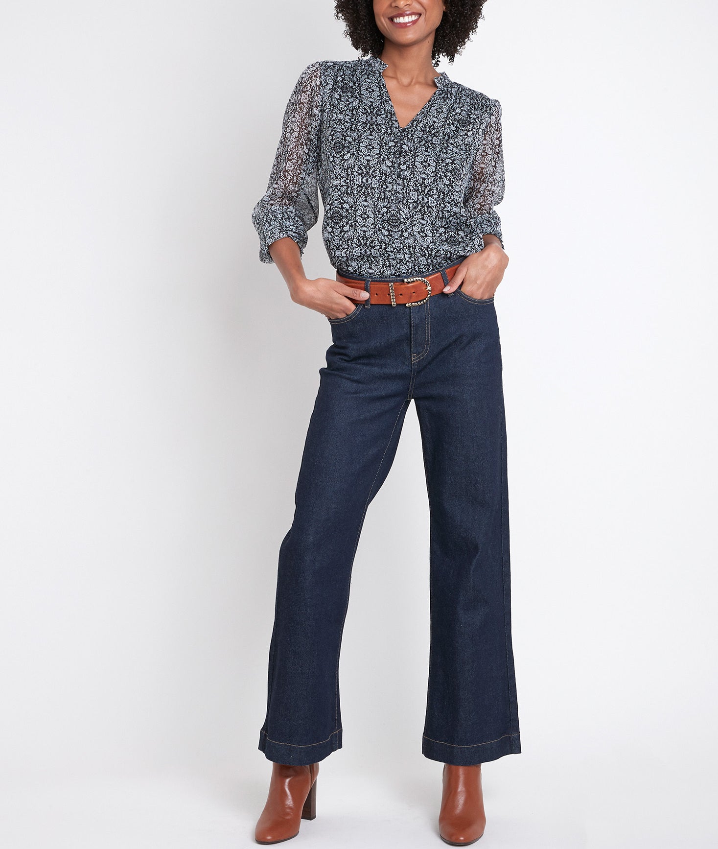 Blouse imprimé fleuri Jamie Faume - seconde main