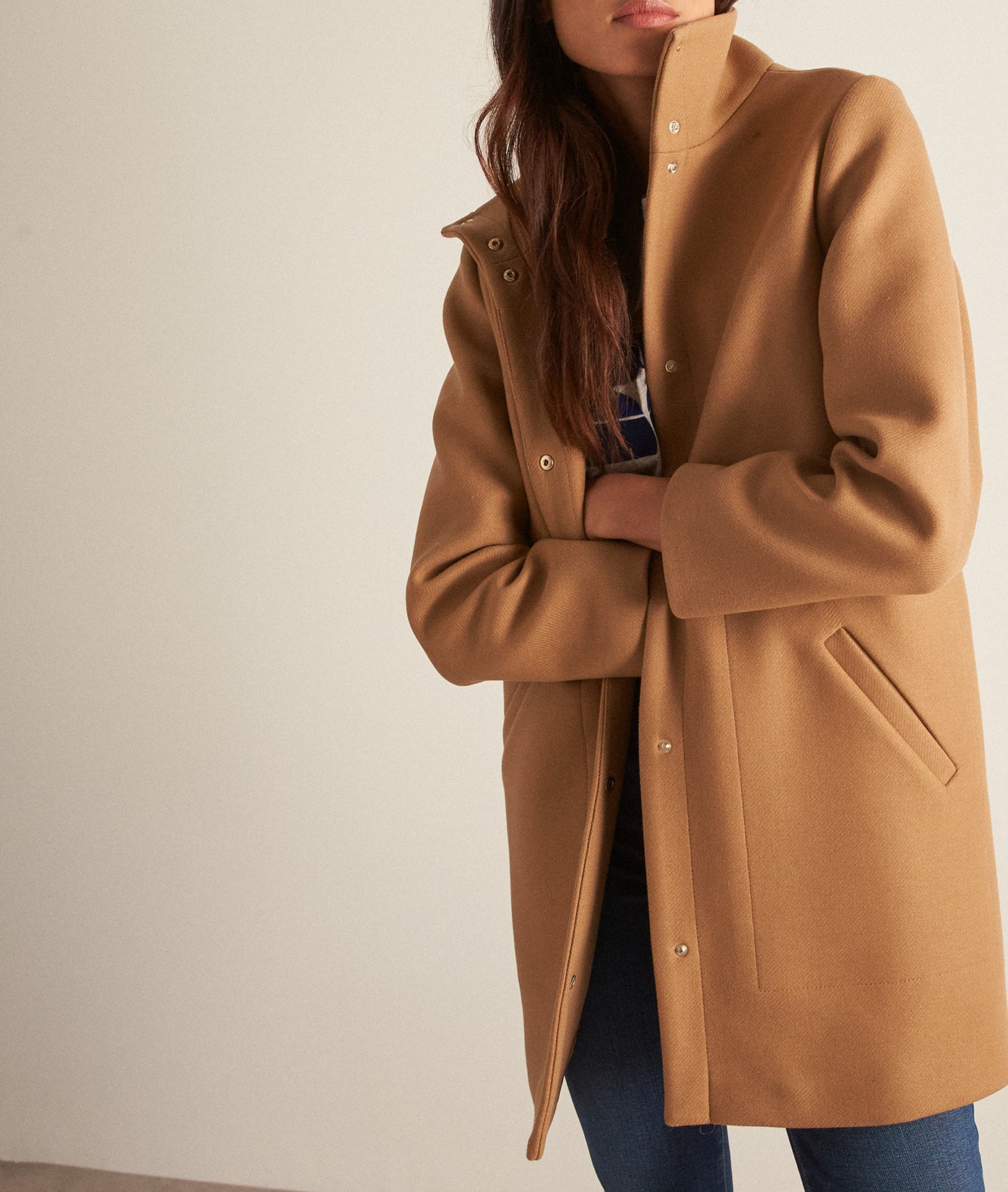 Manteau en laine camel Mambo Faume - seconde main