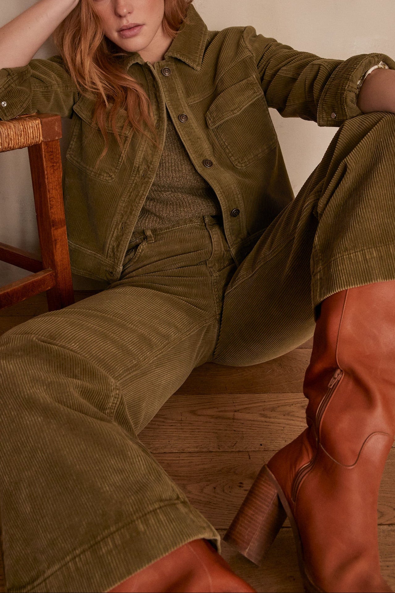 Veste en velours Donna Faume - seconde main