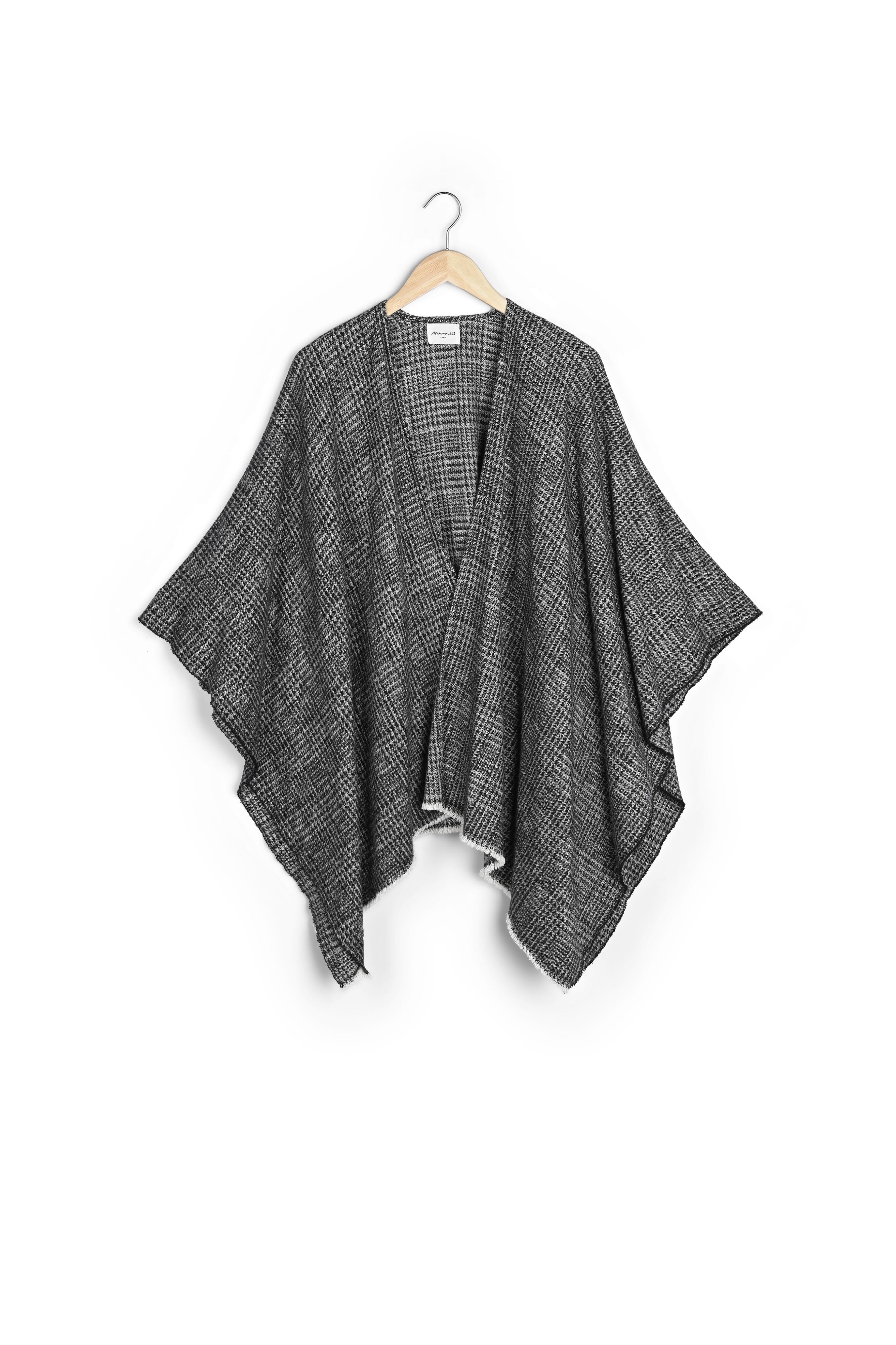 Poncho gris chiné Germinal Faume - seconde main