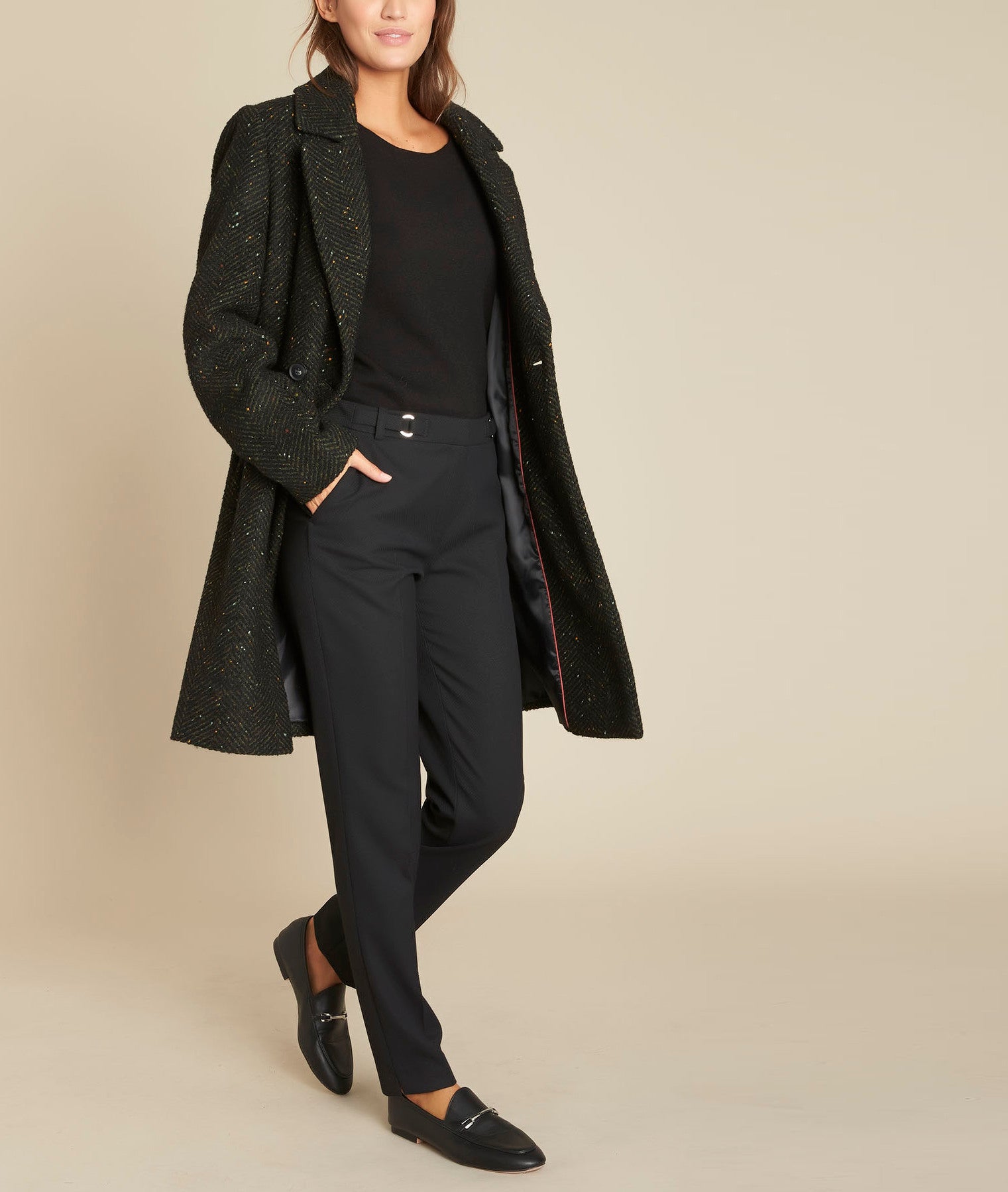 Pull noir bicolore Feria Faume - seconde main