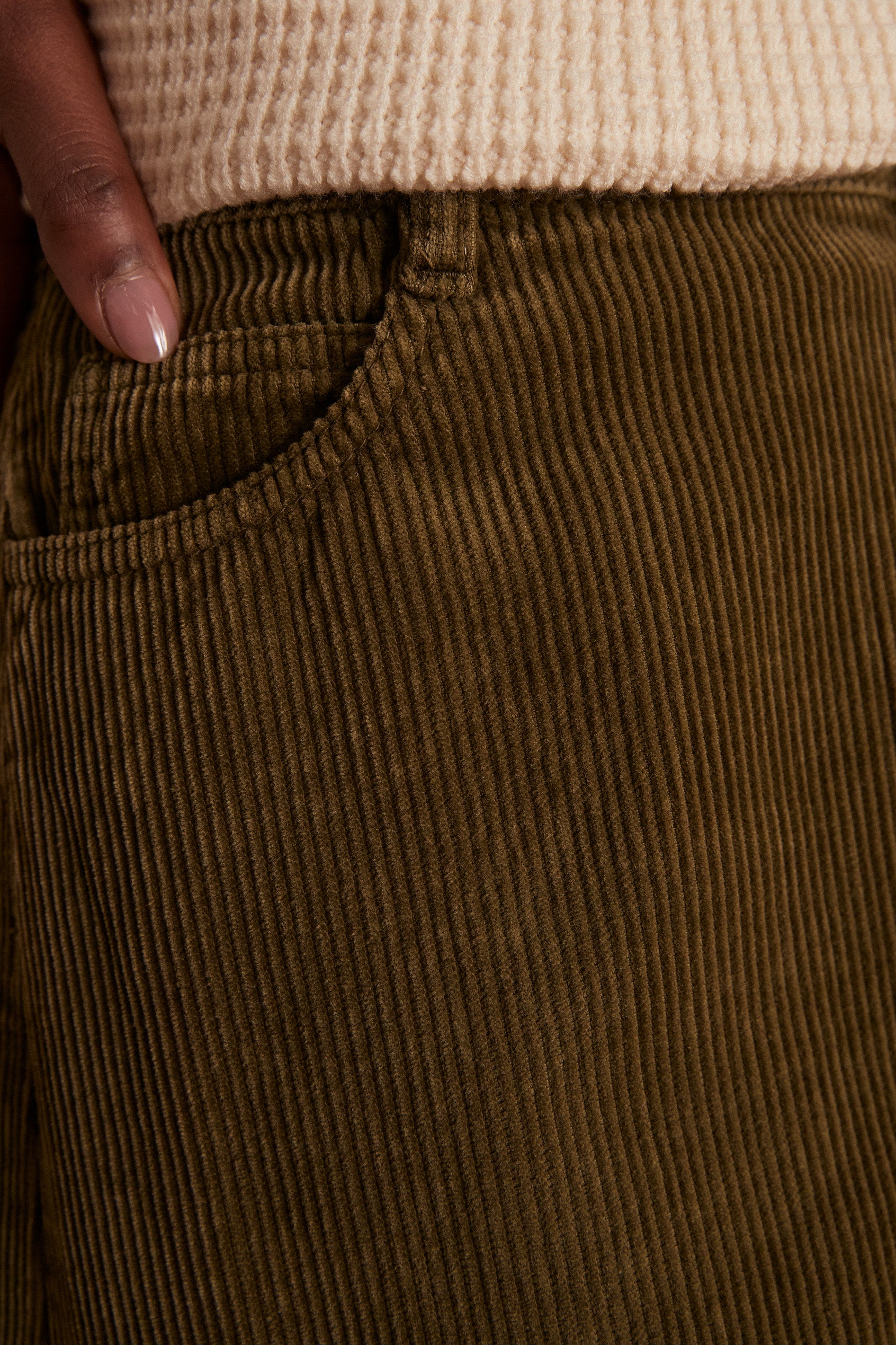 Jupe en velours Kayne Faume - seconde main