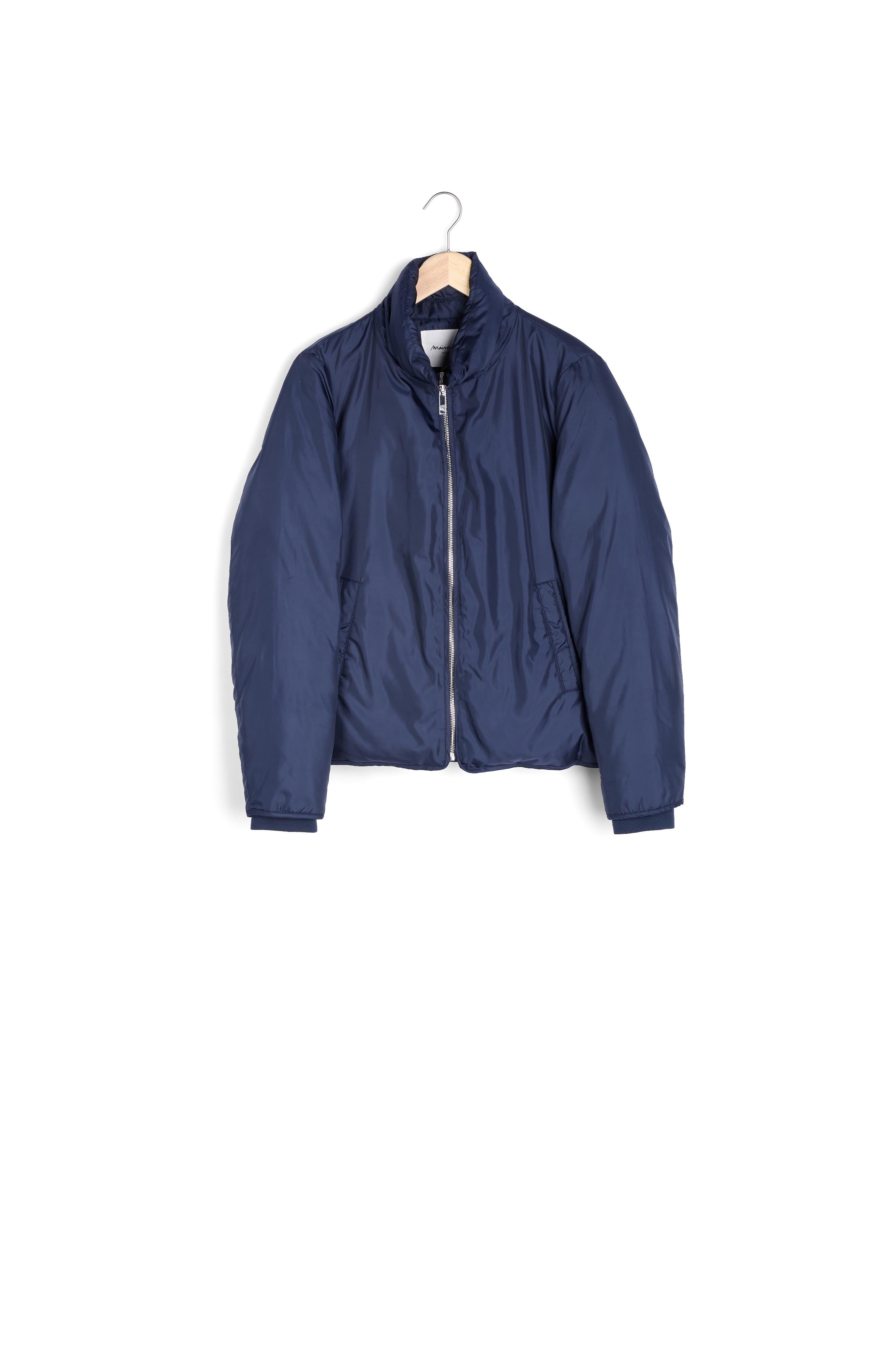 Doudoune courte lisse marine Leonie Faume - seconde main