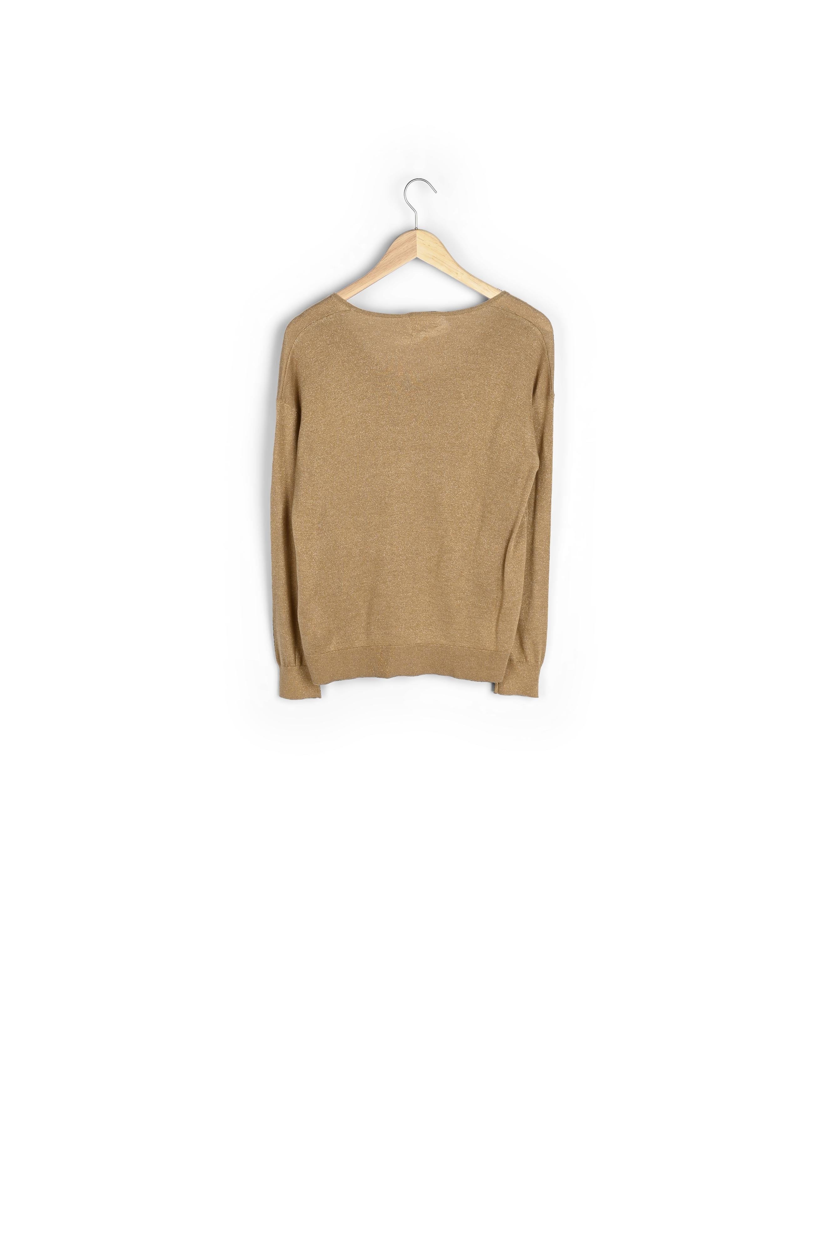 Pull en maille très fine beige Babeth Faume - seconde main