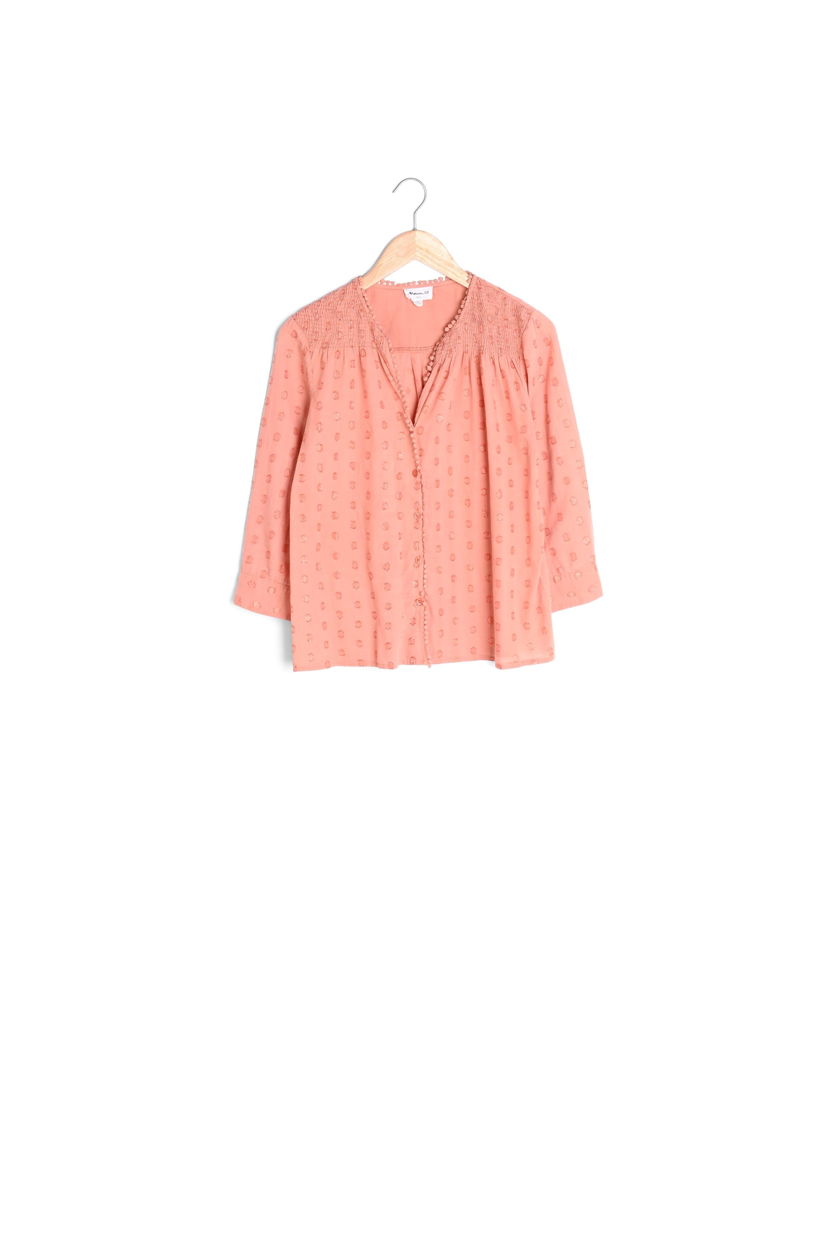 Blouse rose lurex Elma Faume - seconde main